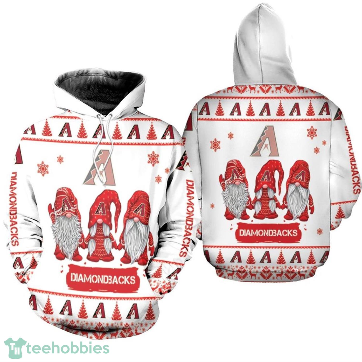 Christmas Gnomes Arizona Diamondbacks Christmas Pattern Christmas Gift 3D Hoodie Product Photo 1