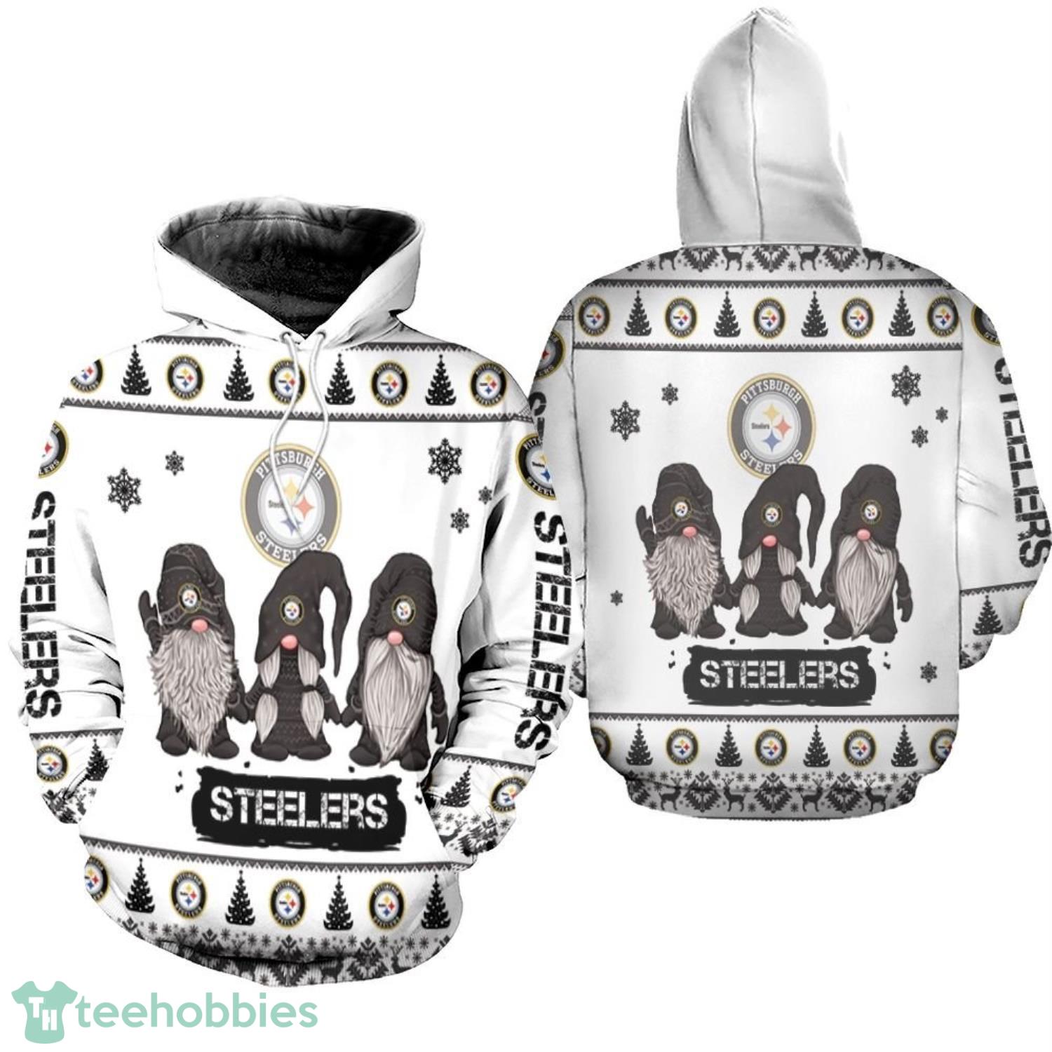 Christmas Gnomes Pittsburgh Steelers Christmas Pattern Christmas Gift 3D Hoodie Product Photo 1