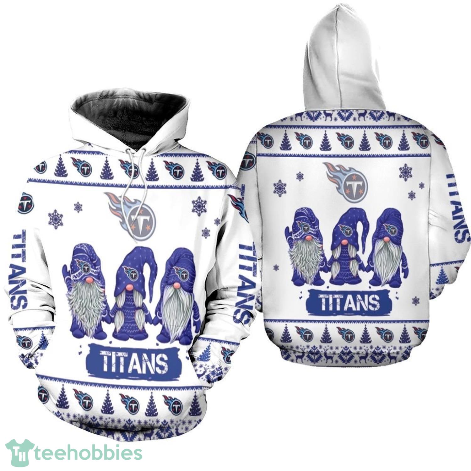 Christmas Gnomes Tennessee Titans Christmas Pattern Christmas Gift 3D Hoodie Product Photo 1