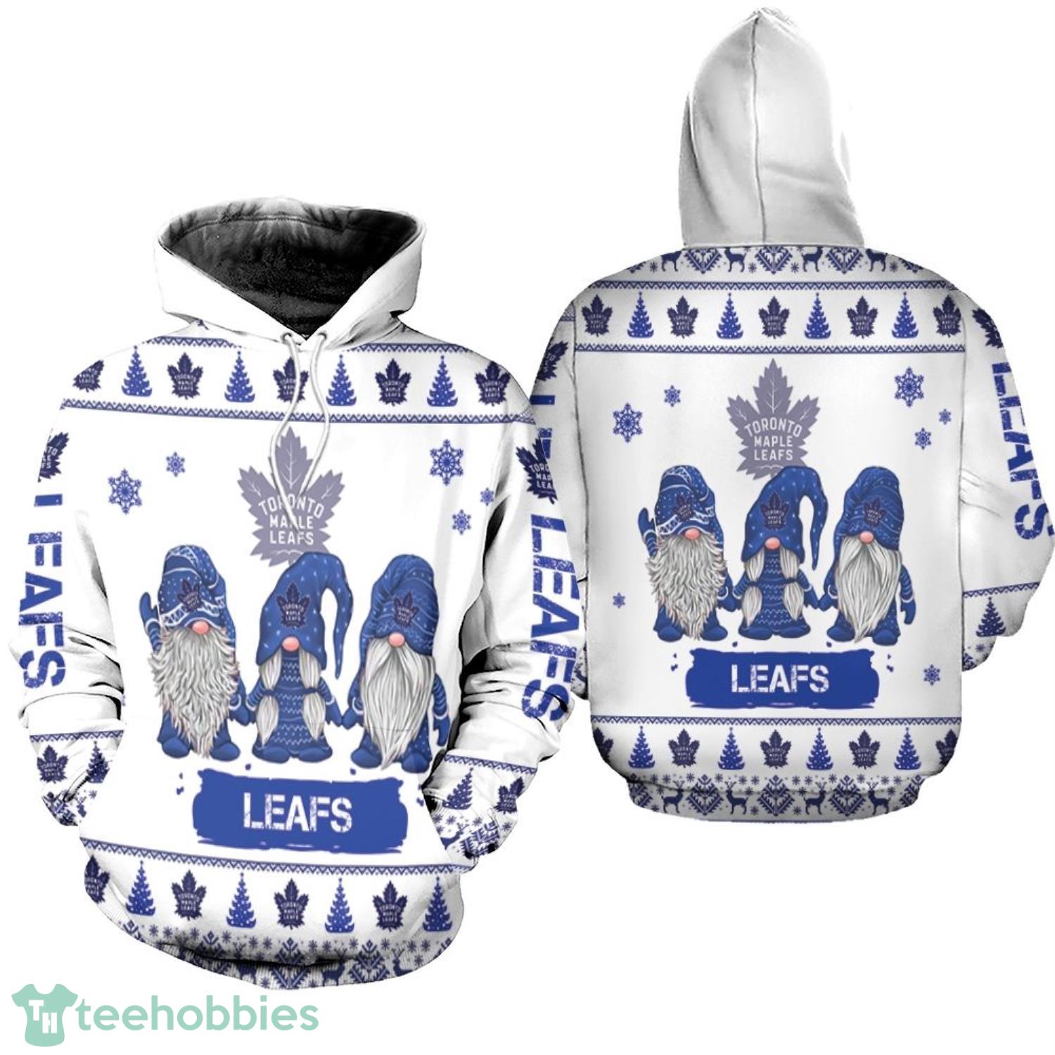 Christmas Gnomes Toronto Maple Leafs Christmas Pattern Christmas Gift 3D Hoodie Product Photo 1