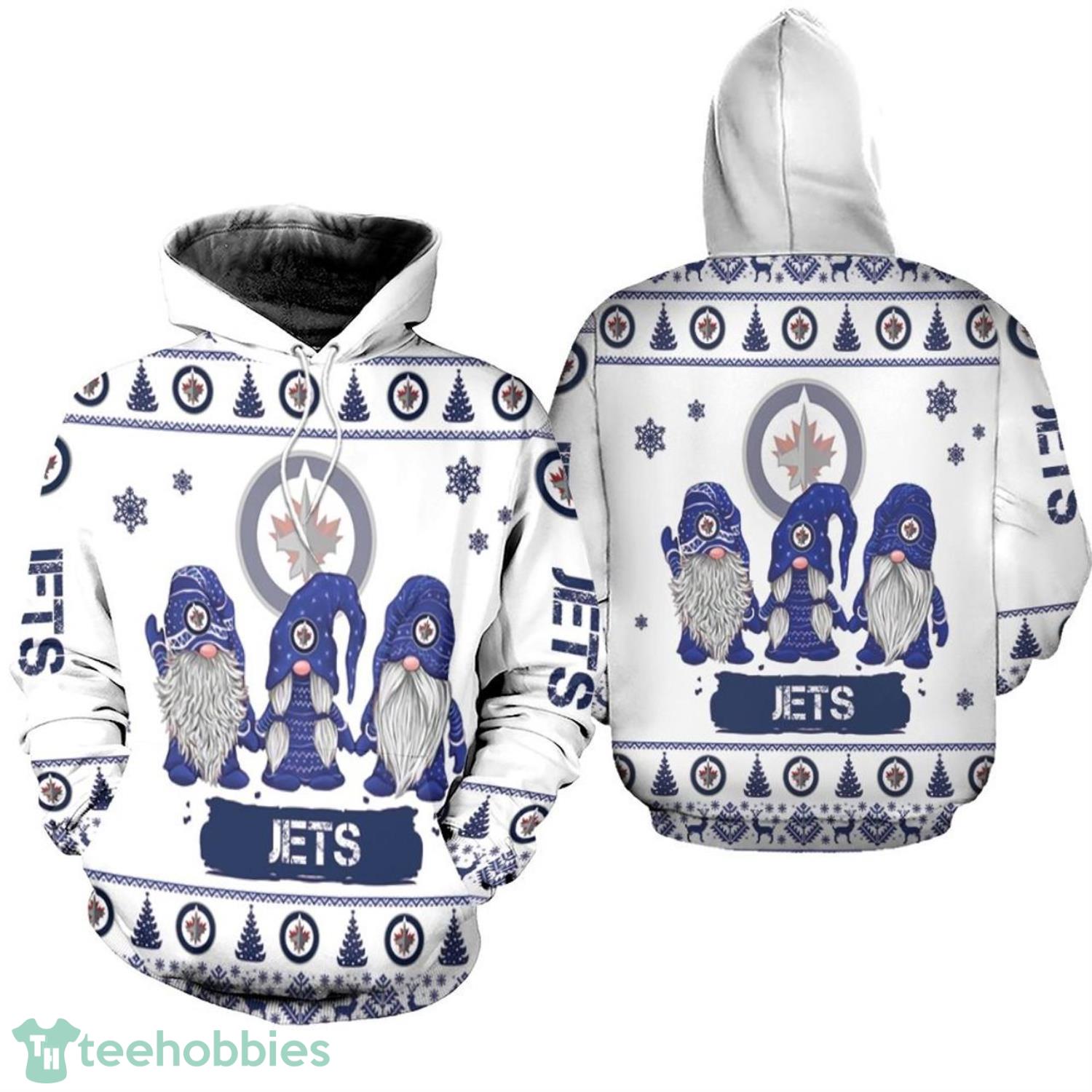 Christmas Gnomes Winnipeg Jets Christmas Pattern Christmas Gift 3D Hoodie Product Photo 1