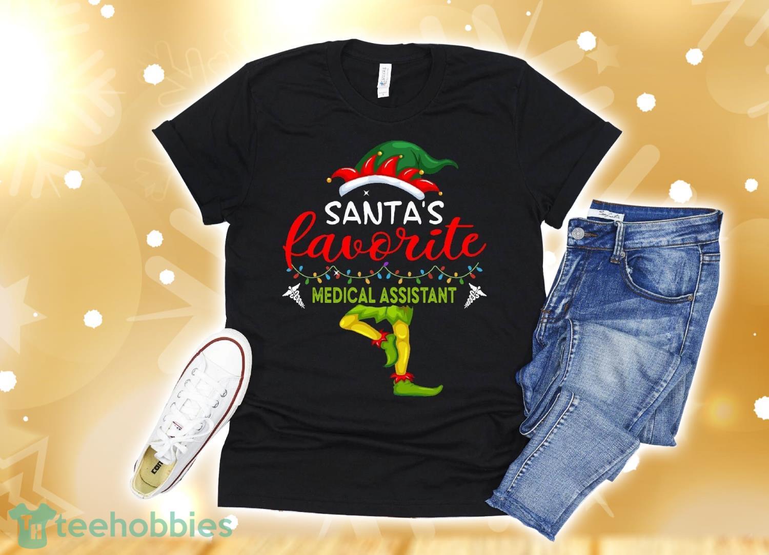 Christmas Santa's Favorite Medical Assistant Gift T-Shirt Christmas Gift Product Photo 1