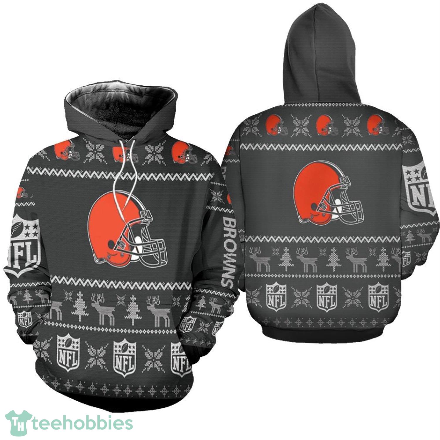 Cleveland Browns NFL Christmas Pattern Christmas Gift 3D Hoodie Product Photo 1