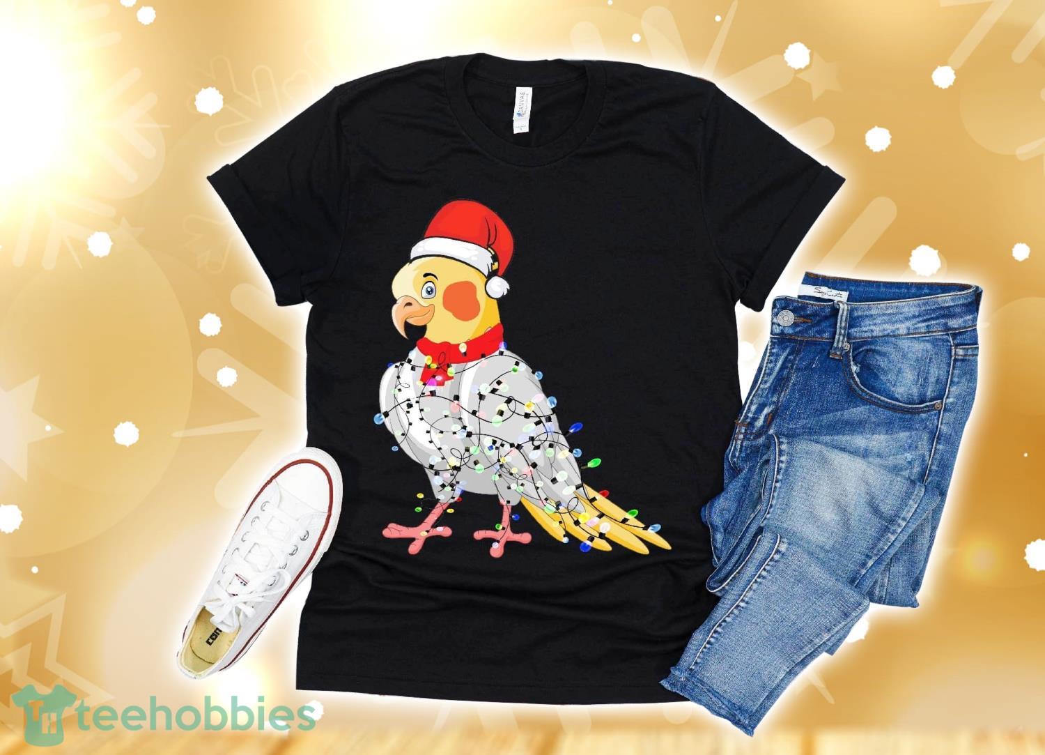 Cockatiels Christmas Light T-Shirt Christmas Gift Product Photo 1