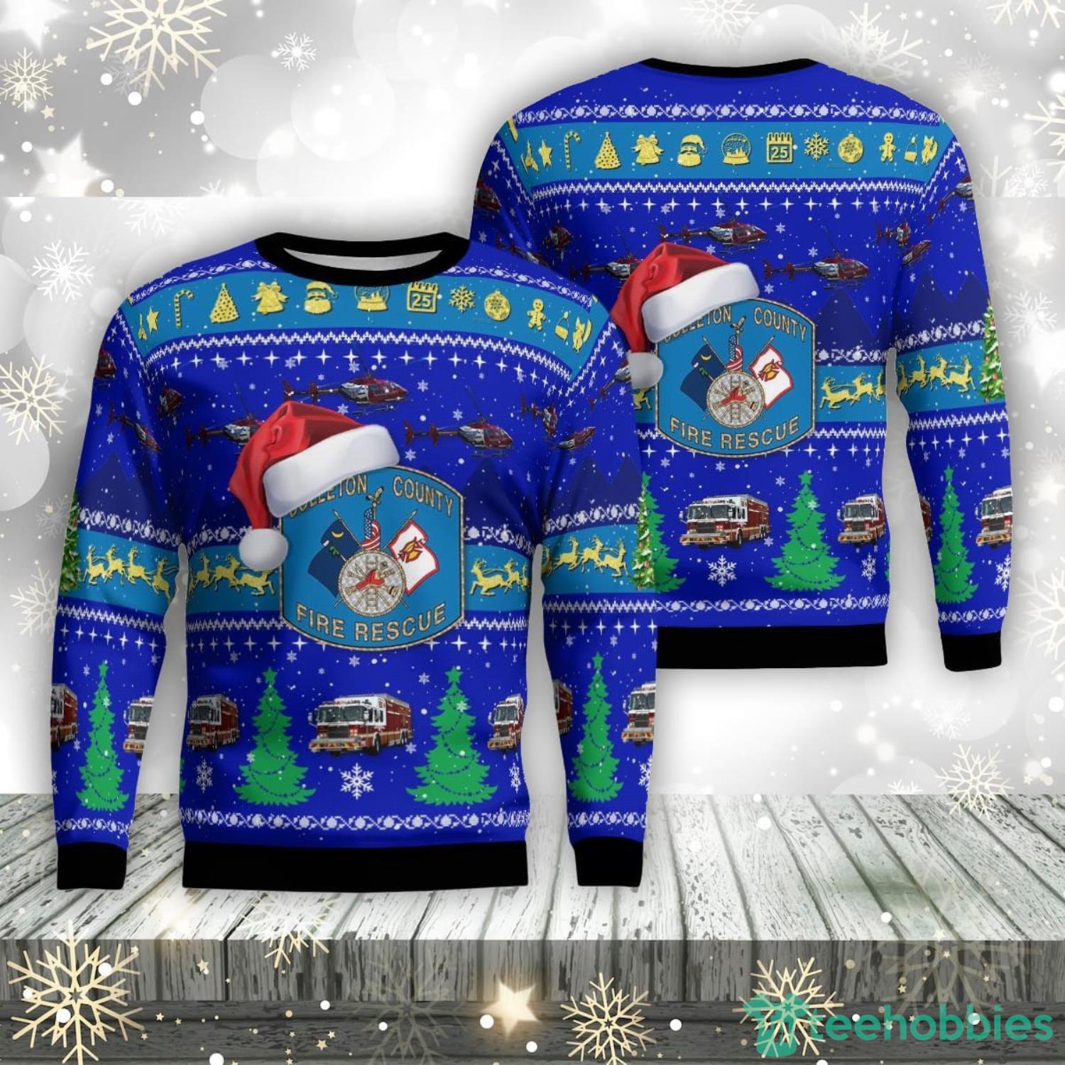 Colleton County Fire Rescue Christmas AOP Ugly Christmas Sweater Unique Christmas Gift Product Photo 1