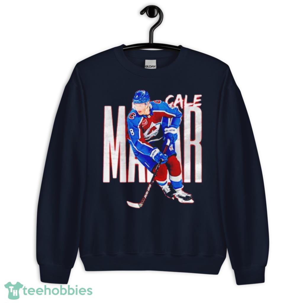 Women's Cale Makar White Colorado Avalanche Plus Size Name and Number Long  Sleeve T-Shirt
