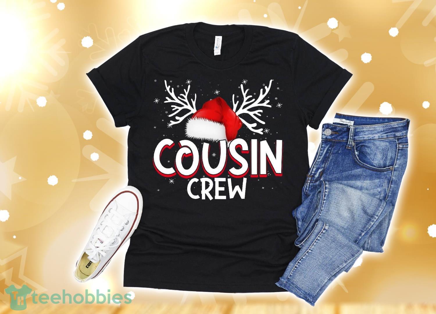Cousin Crew Santa Family Matching Christmas Pajamas Gift T-Shirt Christmas Gift Product Photo 1