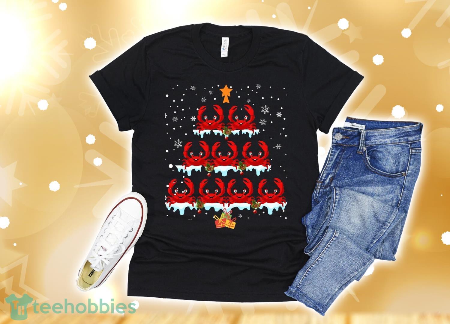 Crab Animal Christmas Tree Shirt Crab Animal Christmas T-Shirt Christmas Gift Product Photo 1