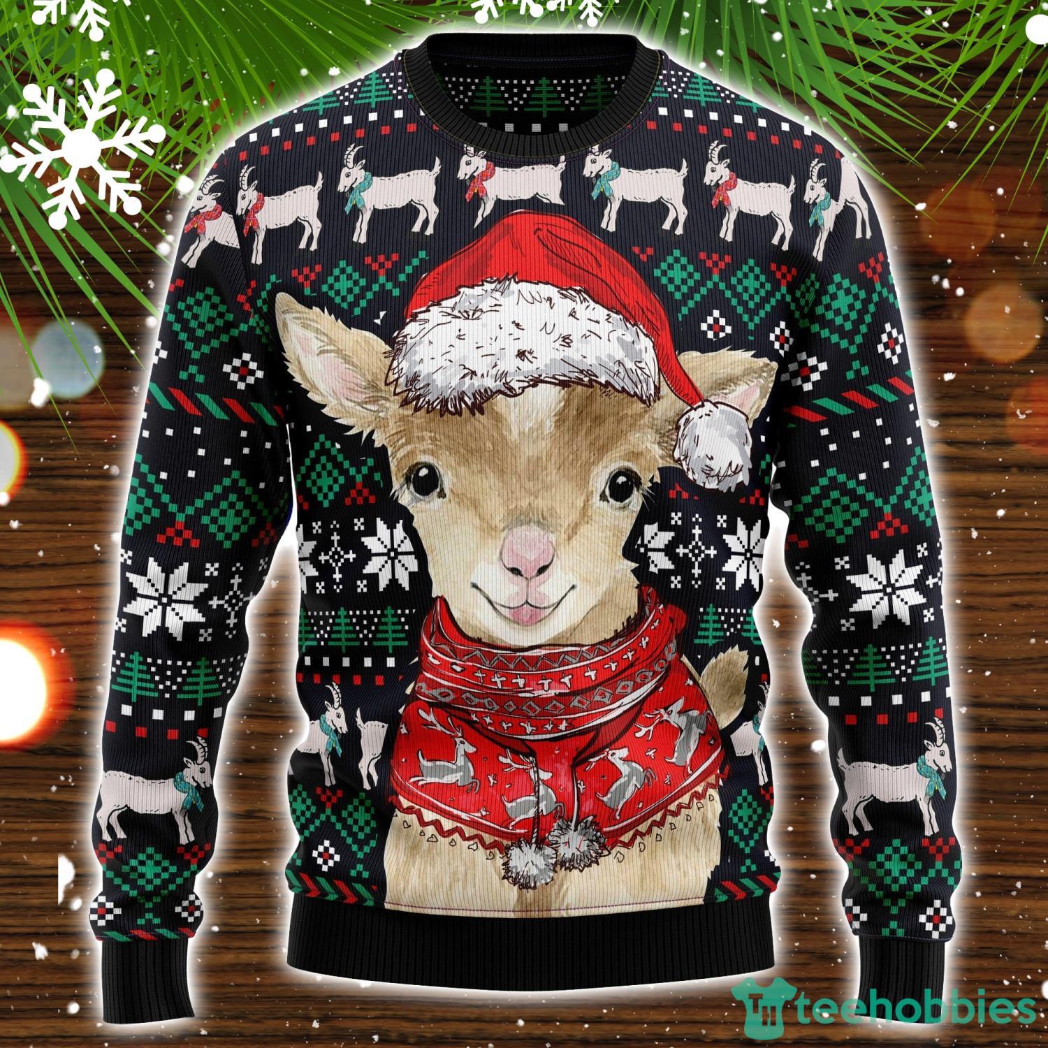 Cute Goat Ugly Christmas Sweater Christmas Holiday Gift Product Photo 1