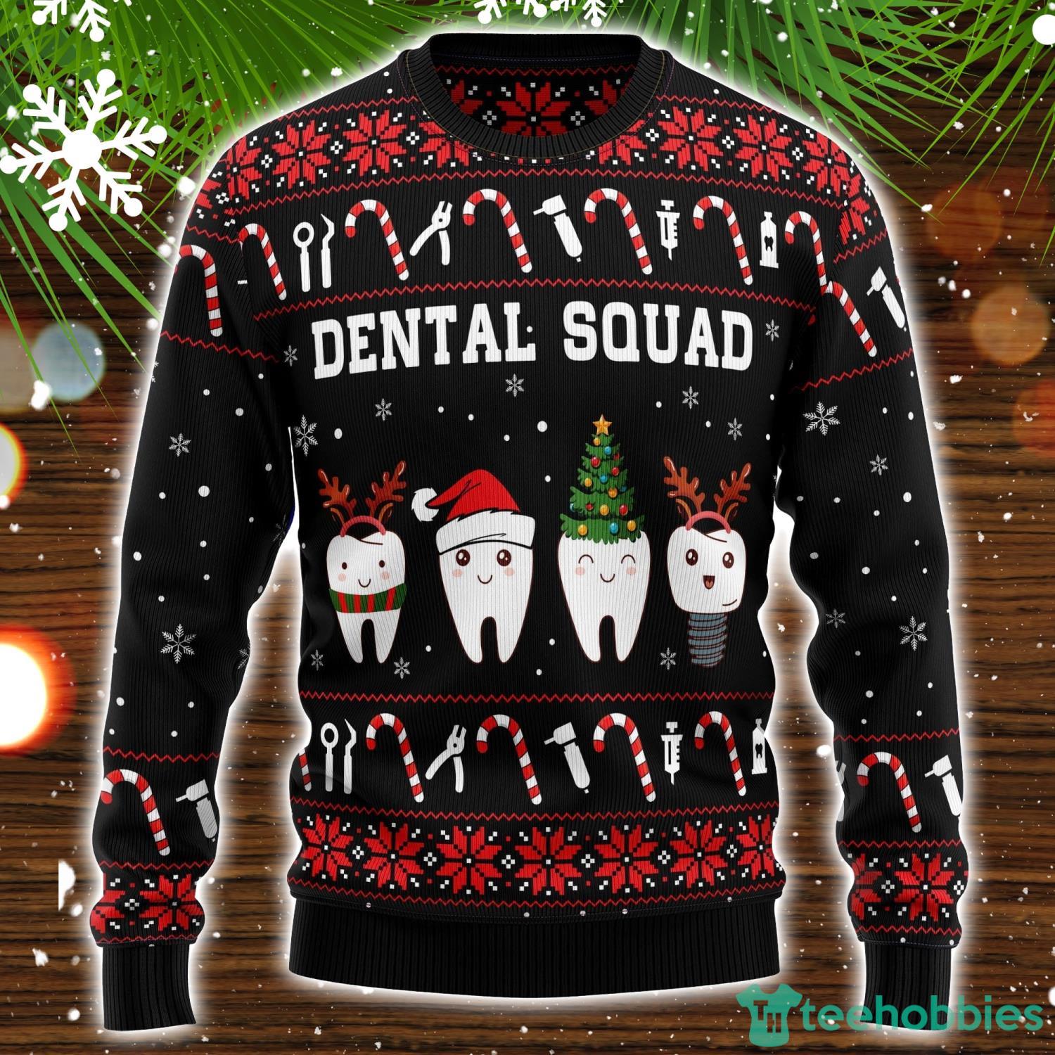 Dental Squad Ugly Christmas Sweater Christmas Holiday Gift Product Photo 1