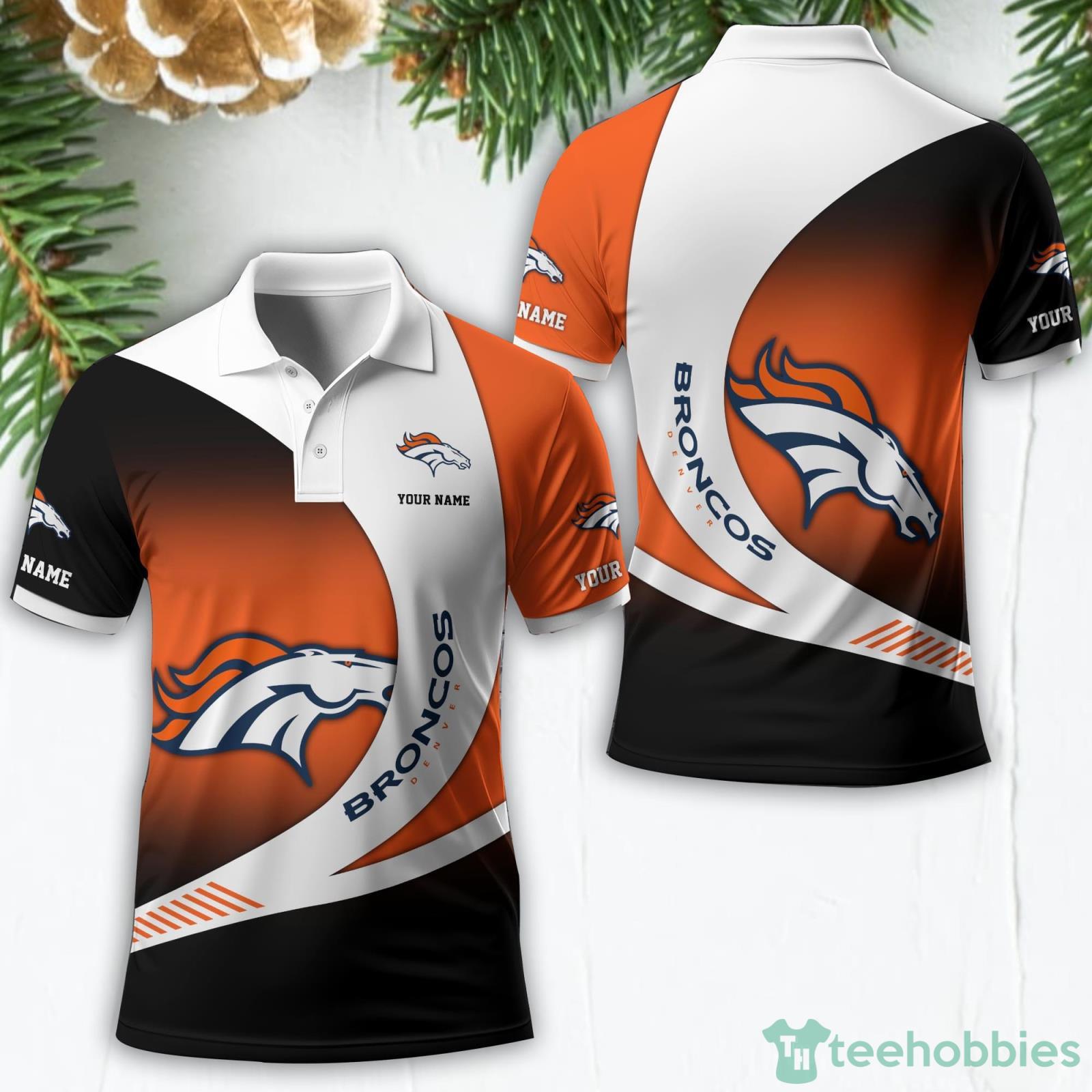 Denver Broncos Custom Name NFL 3D Polo Shirt Sport Gift Product Photo 1