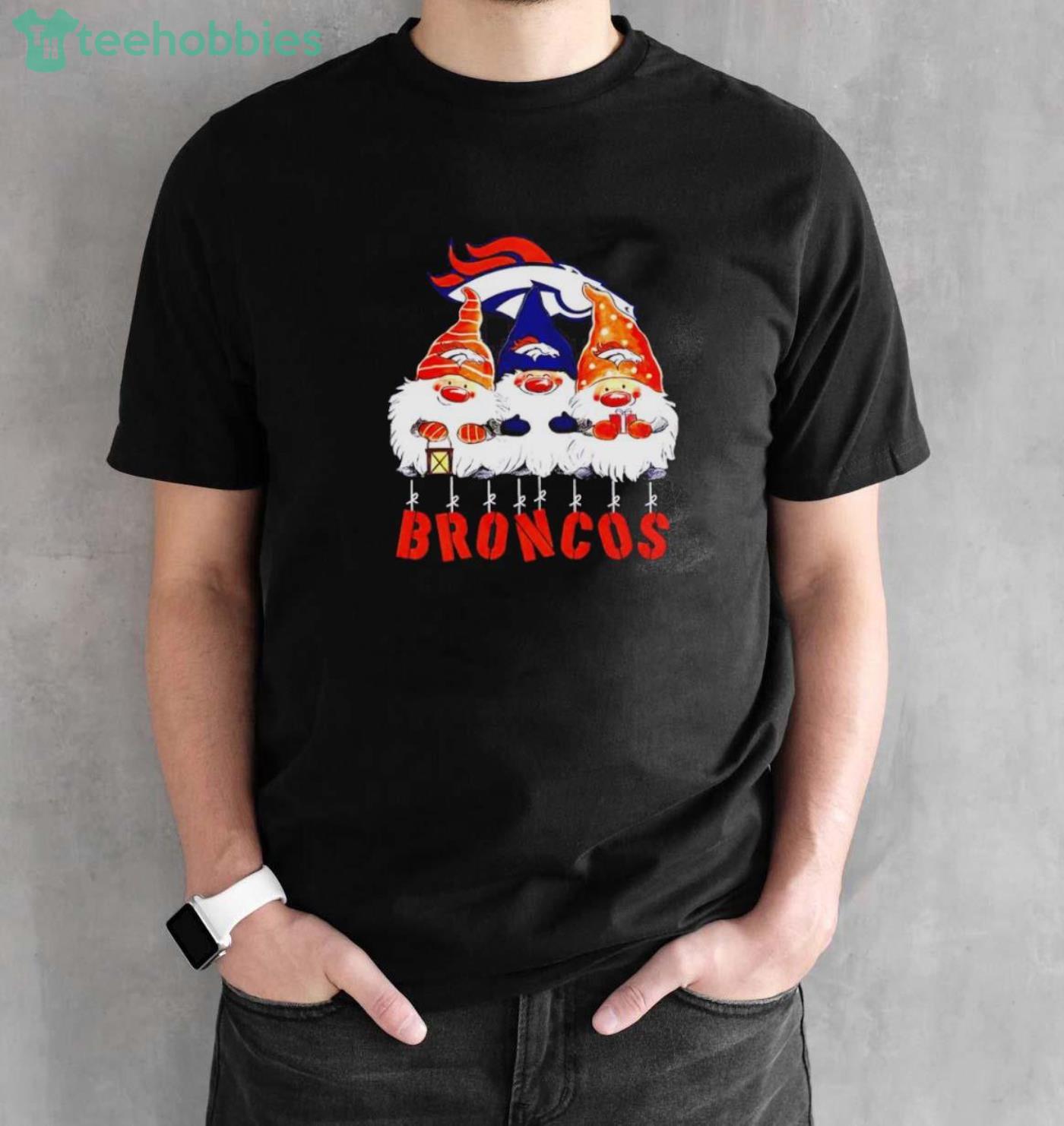Denver Broncos Gnomies Christmas shirt - Black Unisex T-Shirt