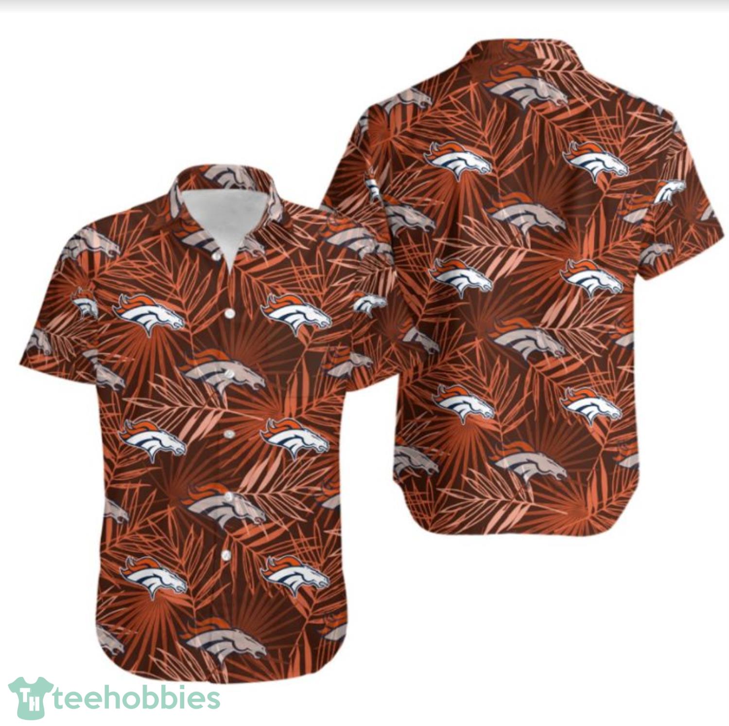 Denver Broncos Leaf and Logo Limited Edition Hawaiian Shirt For Fans Product Photo 1