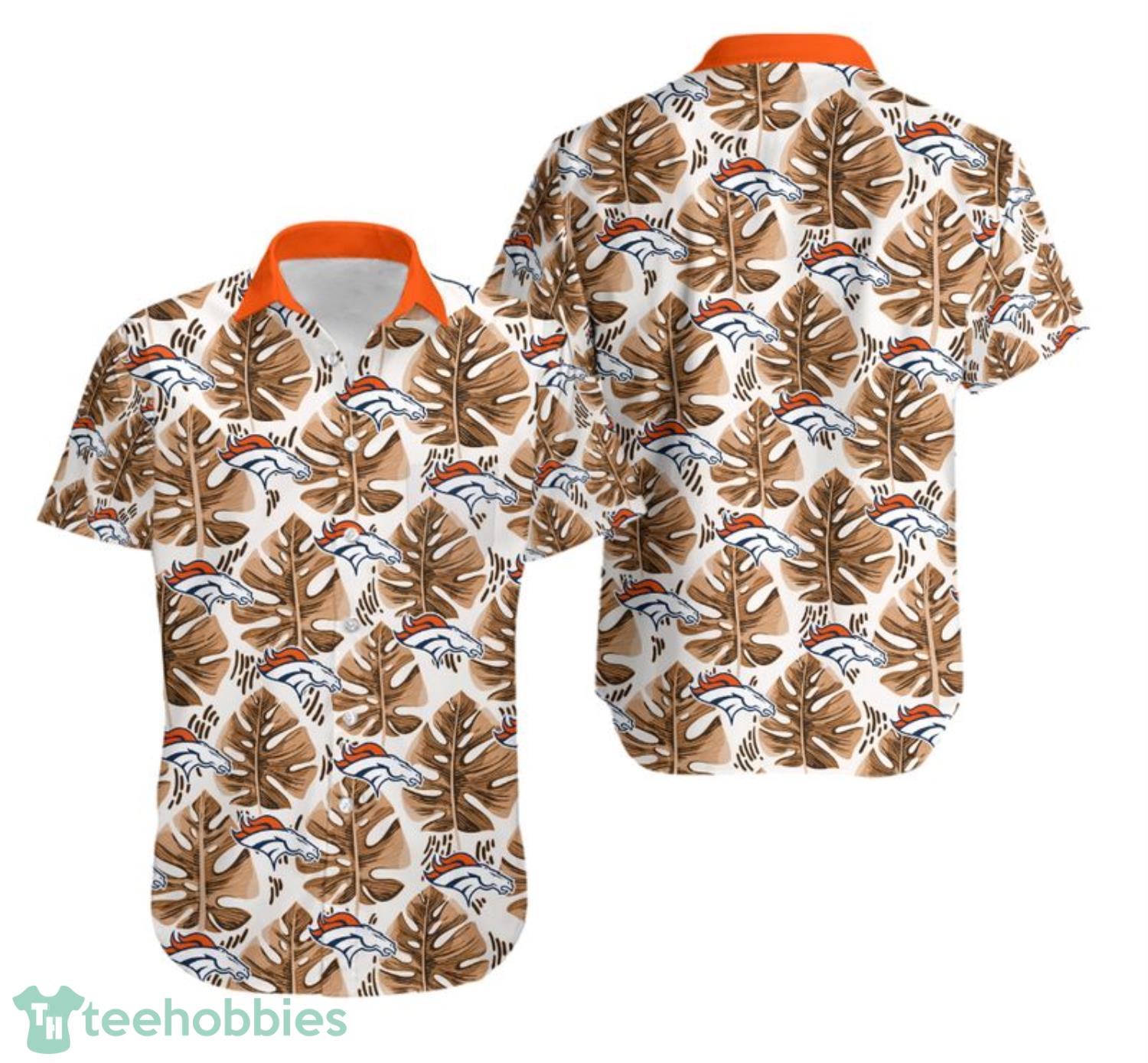 Denver Broncos Leaf Tropical Style Summer Hawaiian Shirt For Fans Product Photo 1