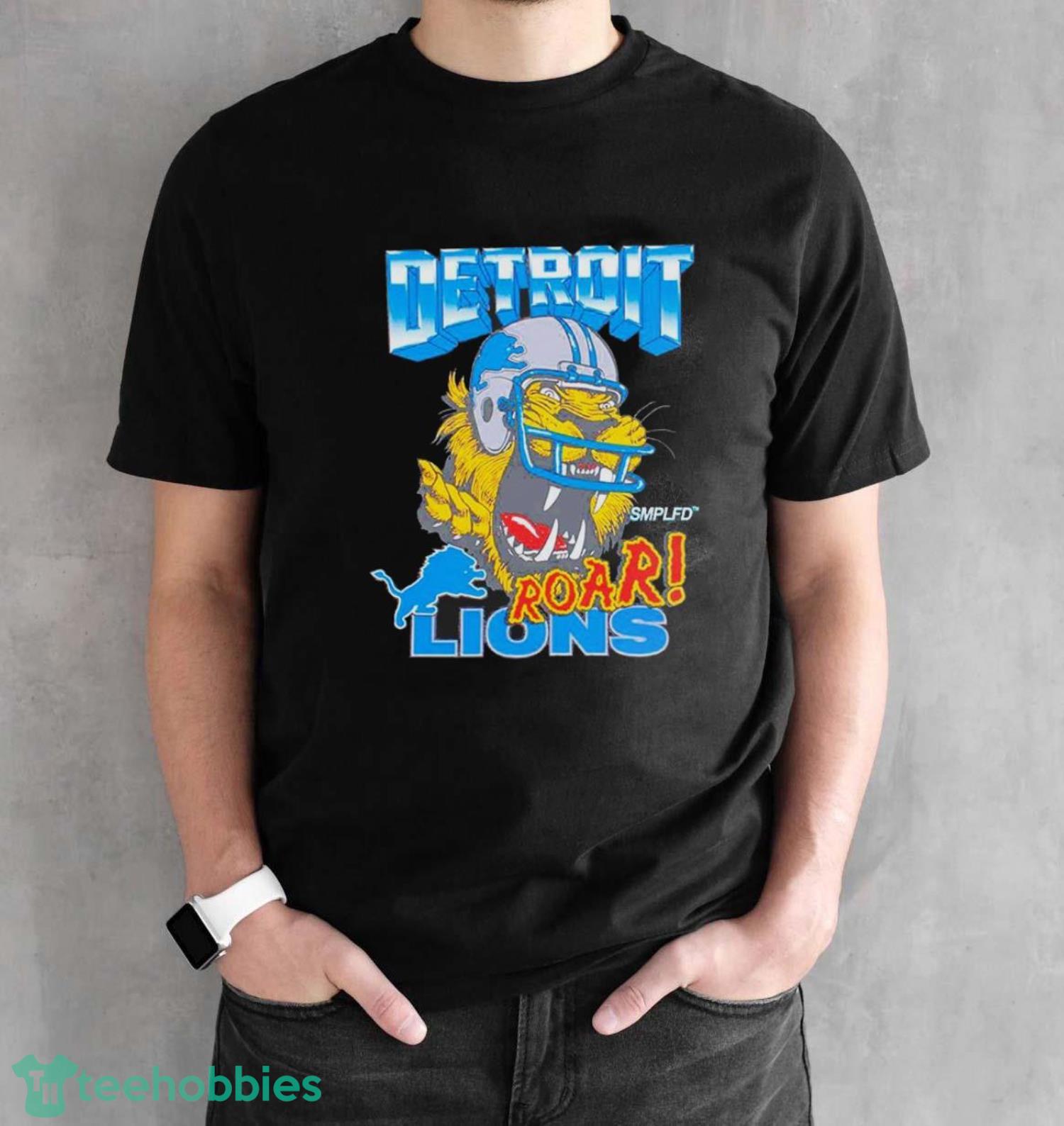 Detroit Lions Roar X Smplfd T-Shirt - Black Unisex T-Shirt