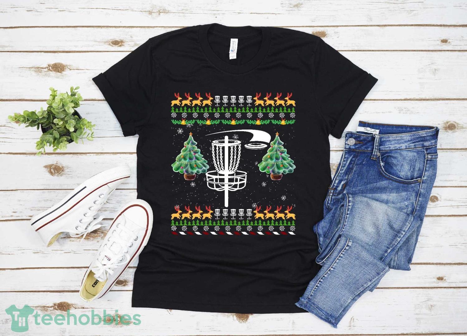 Disc Golf Ugly Christmas Shirt Present Holiday Xmas Gift T-shirt Product Photo 1