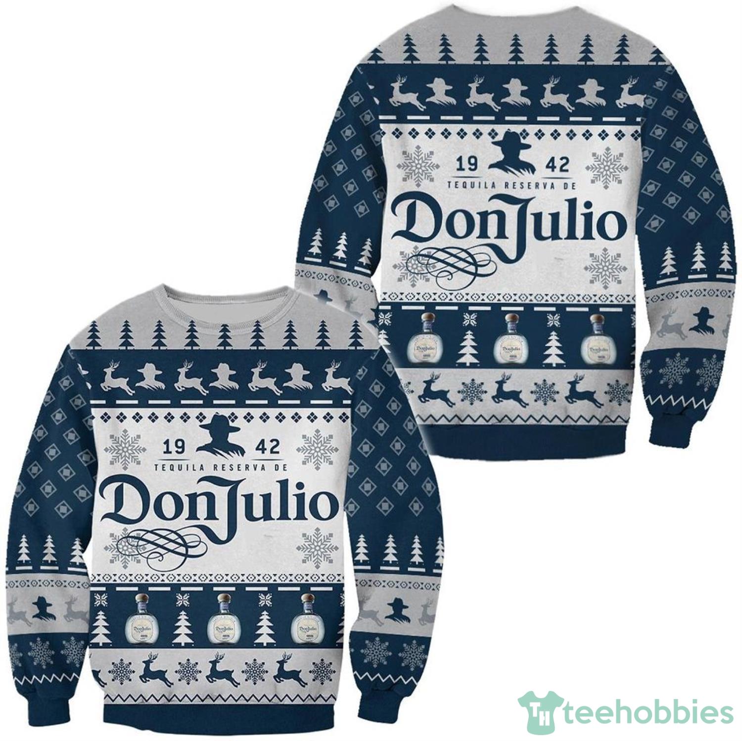 Don Julio Tequila Blue Christmas Ugly Sweater Christmas Family Gift Product Photo 1