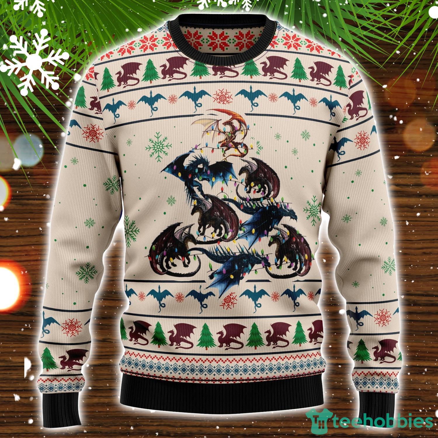 Dragon Tree Ugly Christmas Sweater Christmas Holiday Gift Product Photo 1