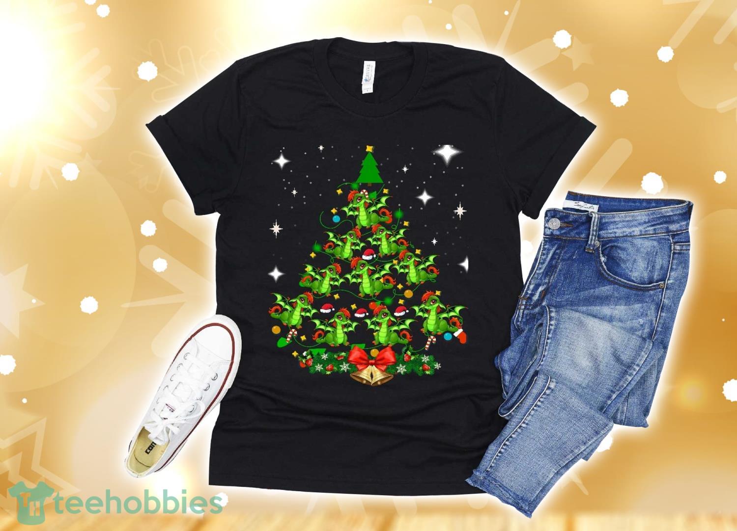 Dragons Christmas Tree T-Shirt Christmas Gift Product Photo 1