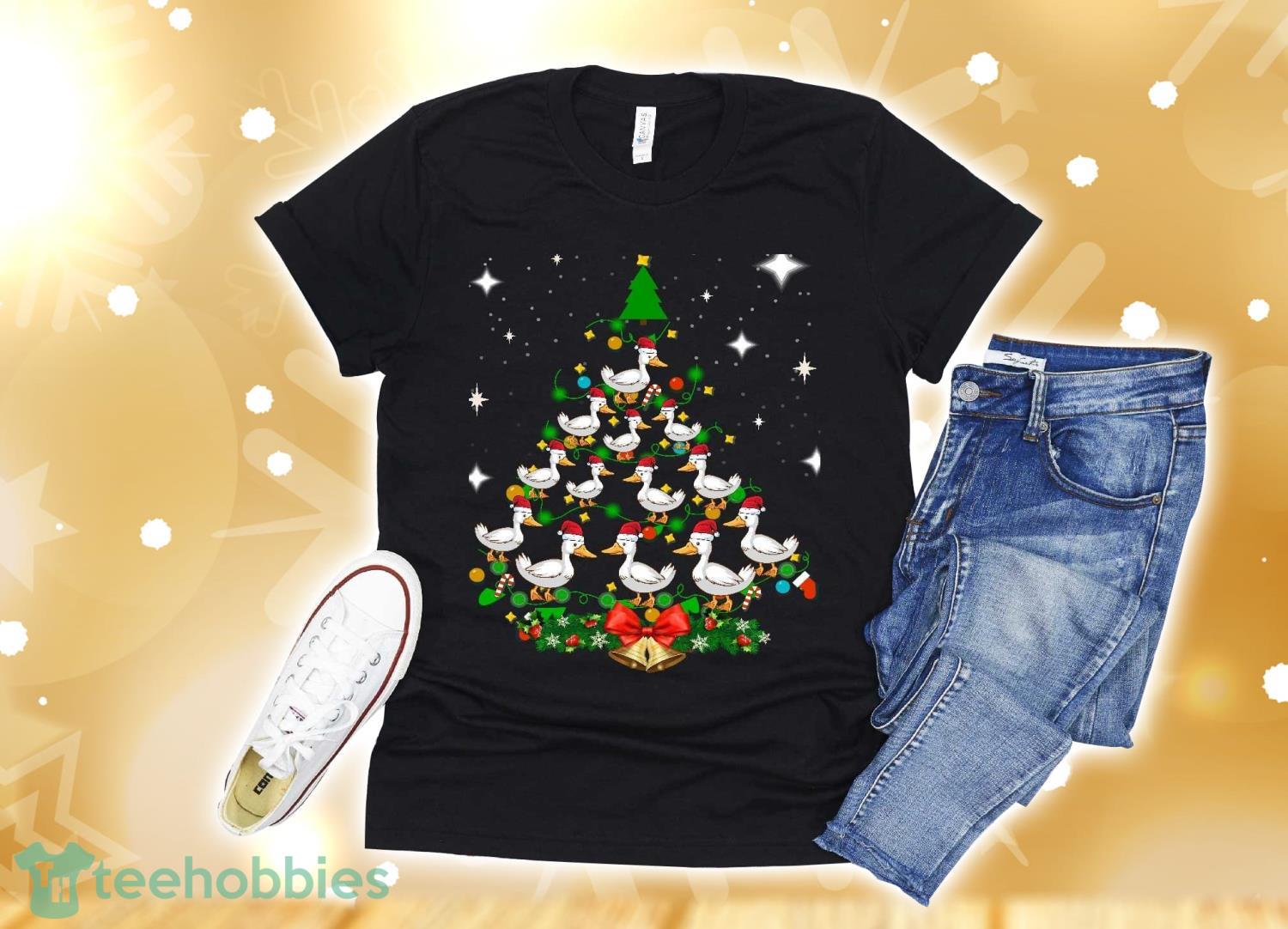 Ducks Christmas Tree T-Shirt Christmas Gift Product Photo 1