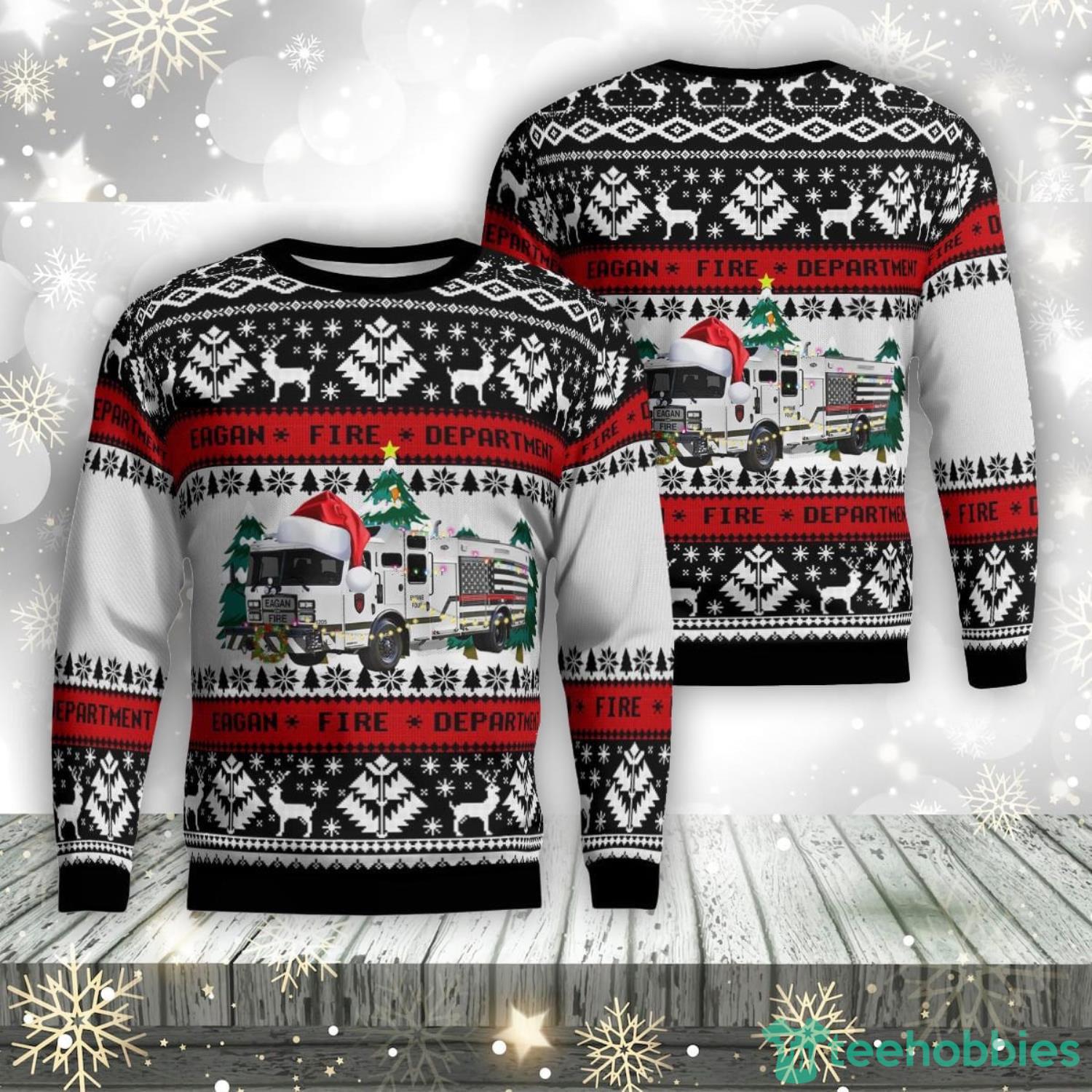 Eagan Fire Department Christmas Aop Ugly Sweater Family Gift Product Photo 1