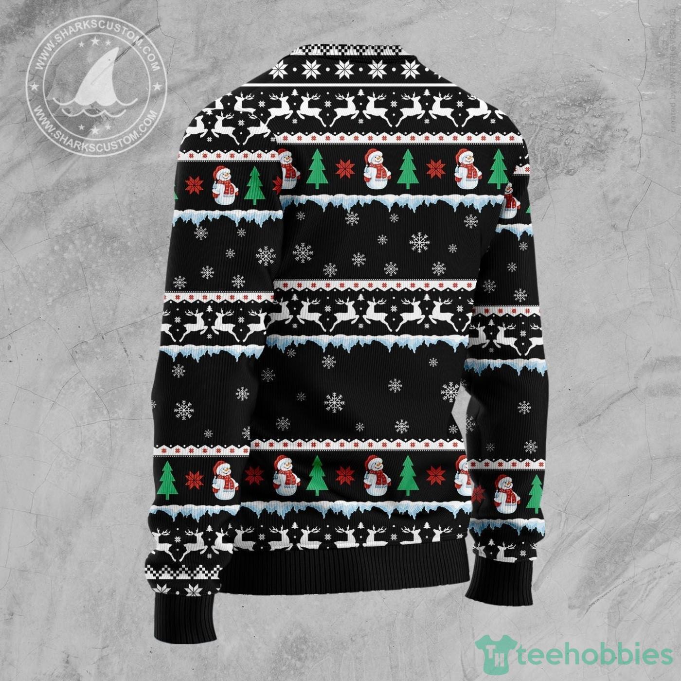 English Springer Spaniel Santa On Highway All Over printed Ugly Christmas Sweater Product Photo 2