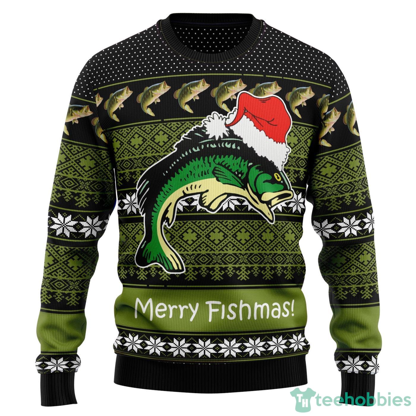 Fishing Merry Fishmas All Over printed Ugly Christmas Sweater For Men And Women Product Photo 1