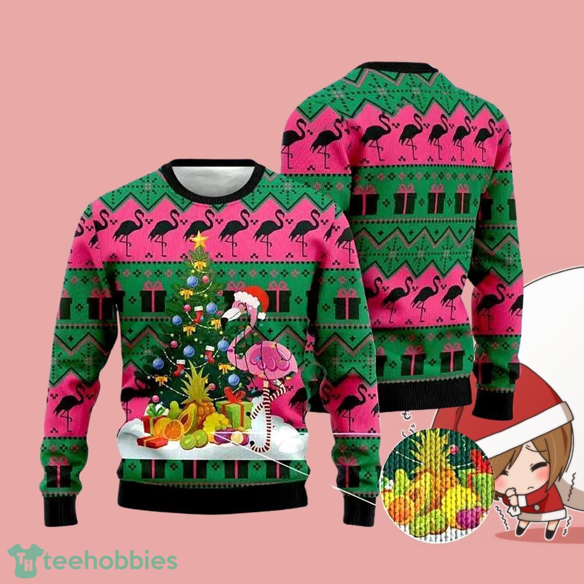 Flamingo Christmas Tree Ugly Christmas Sweater Luxurious Gift For Men And Women Product Photo 1