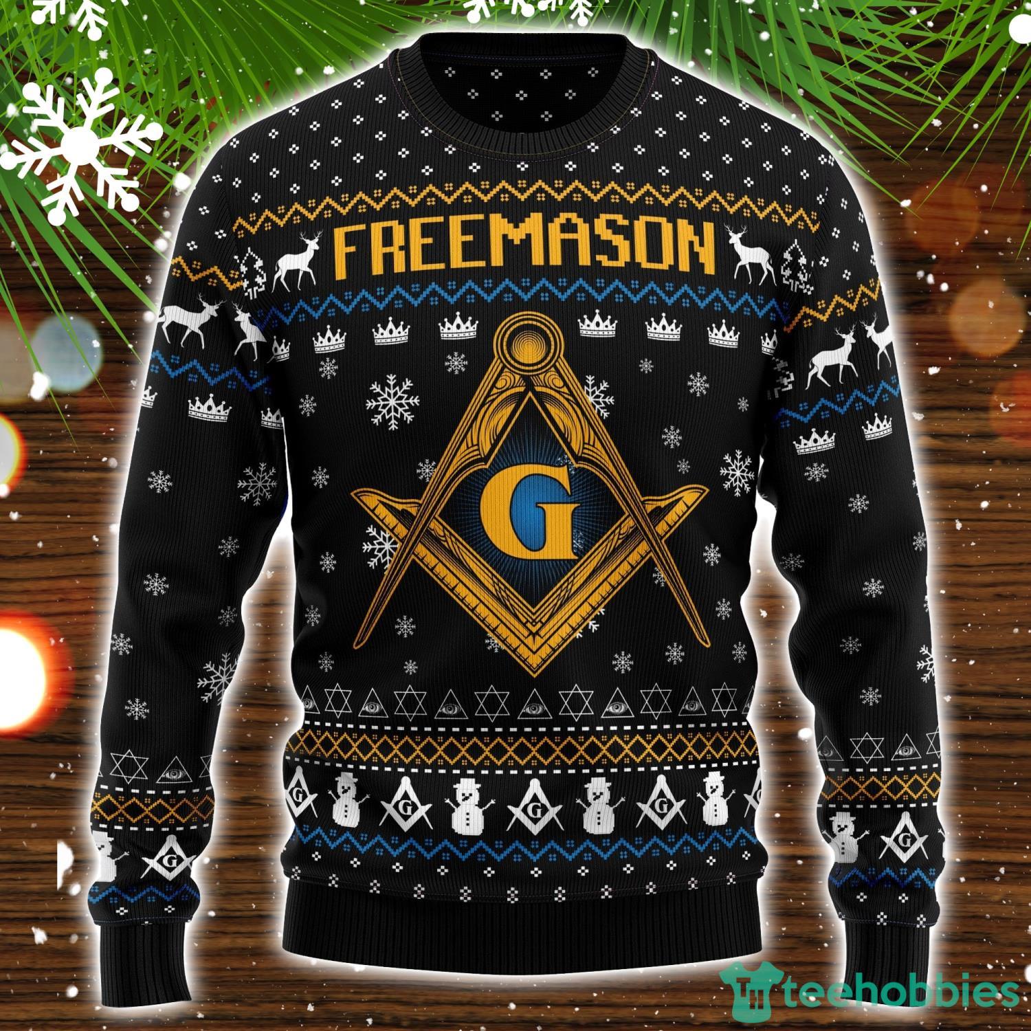Freemason Ugly Christmas Sweater Christmas Holiday Gift Product Photo 1