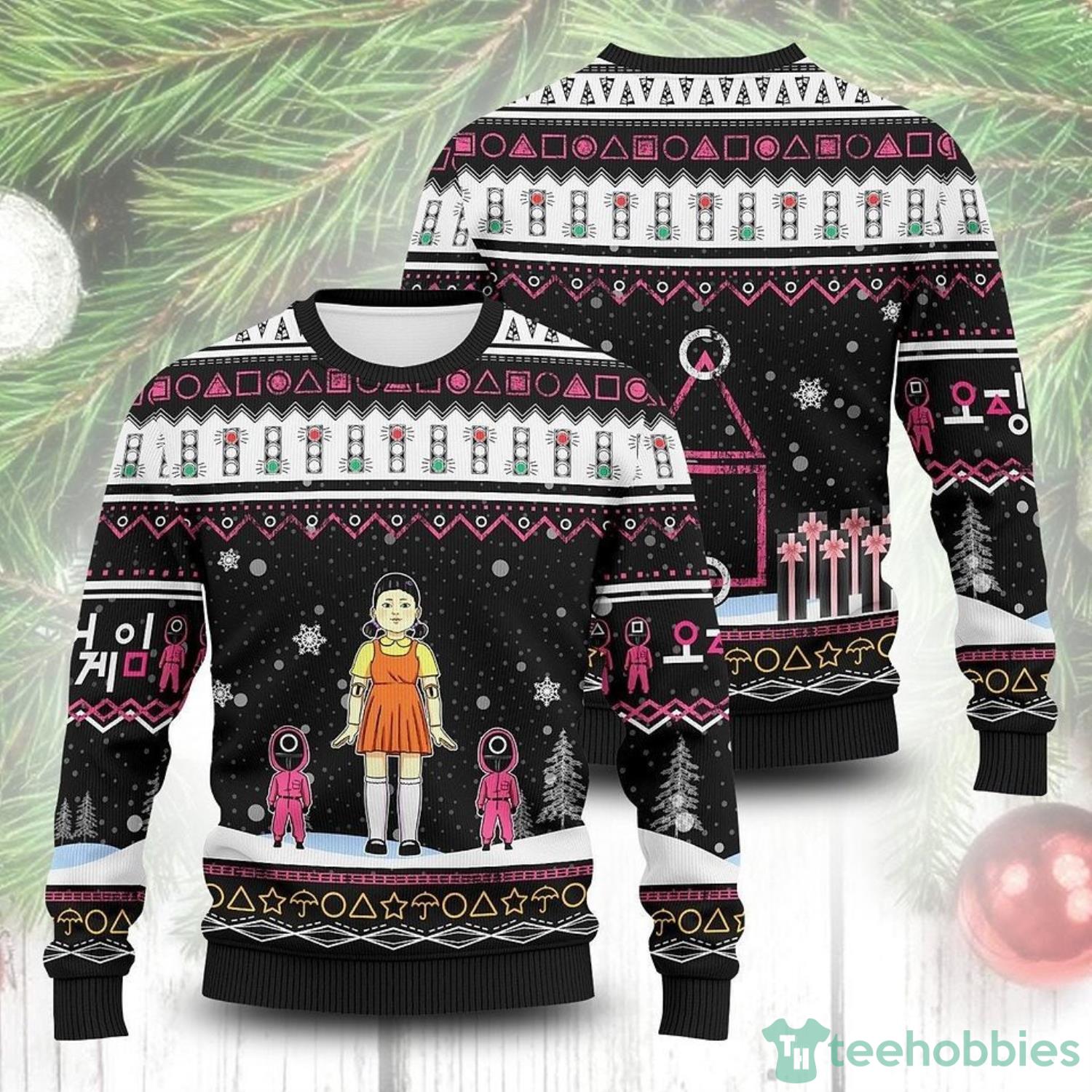 Game Xmas Squid Christmas Unisex Ugly Sweater Christmas Family Gift Product Photo 1