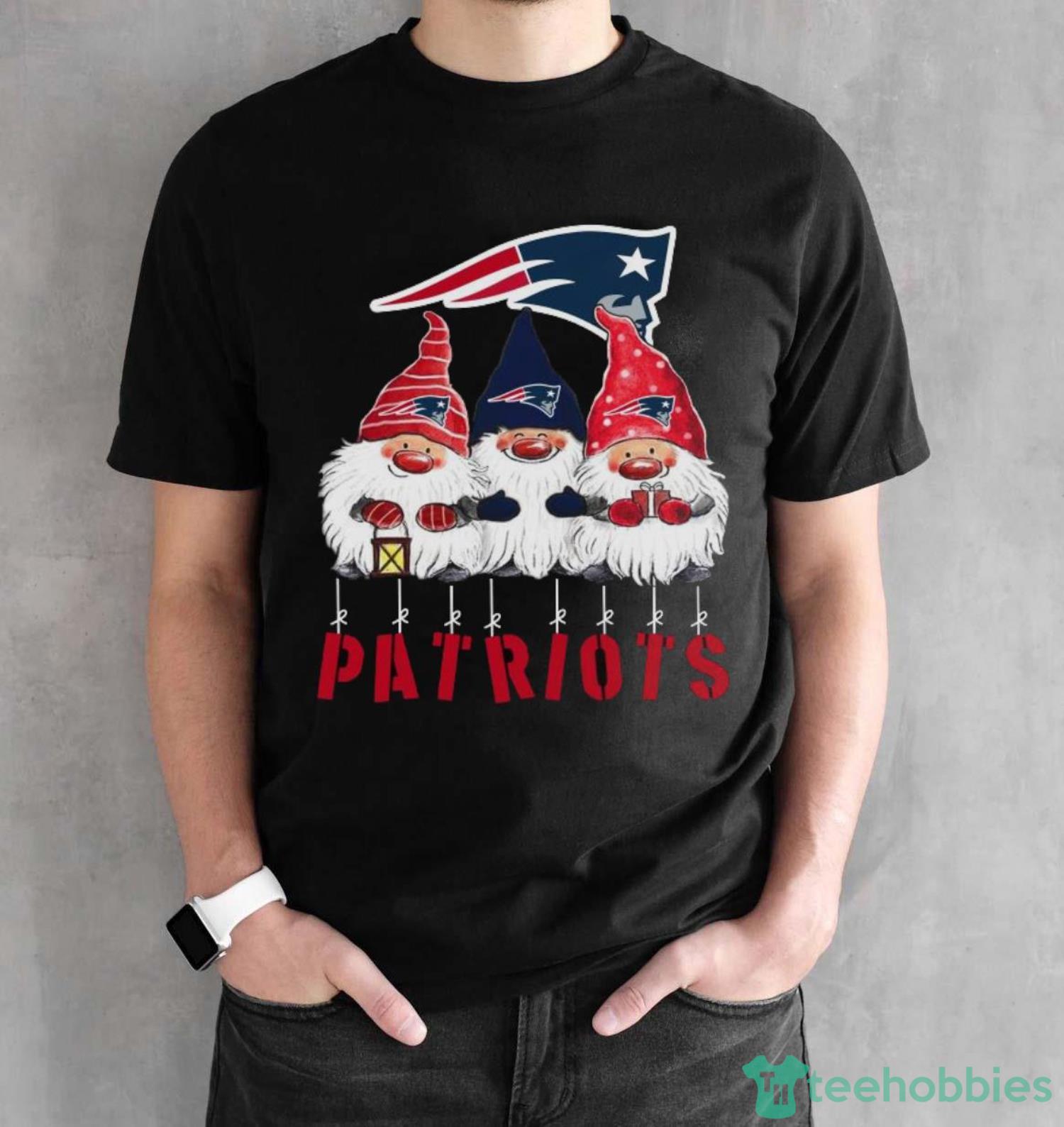 Gnomies New England Patriots Christmas Shirt - Black Unisex T-Shirt