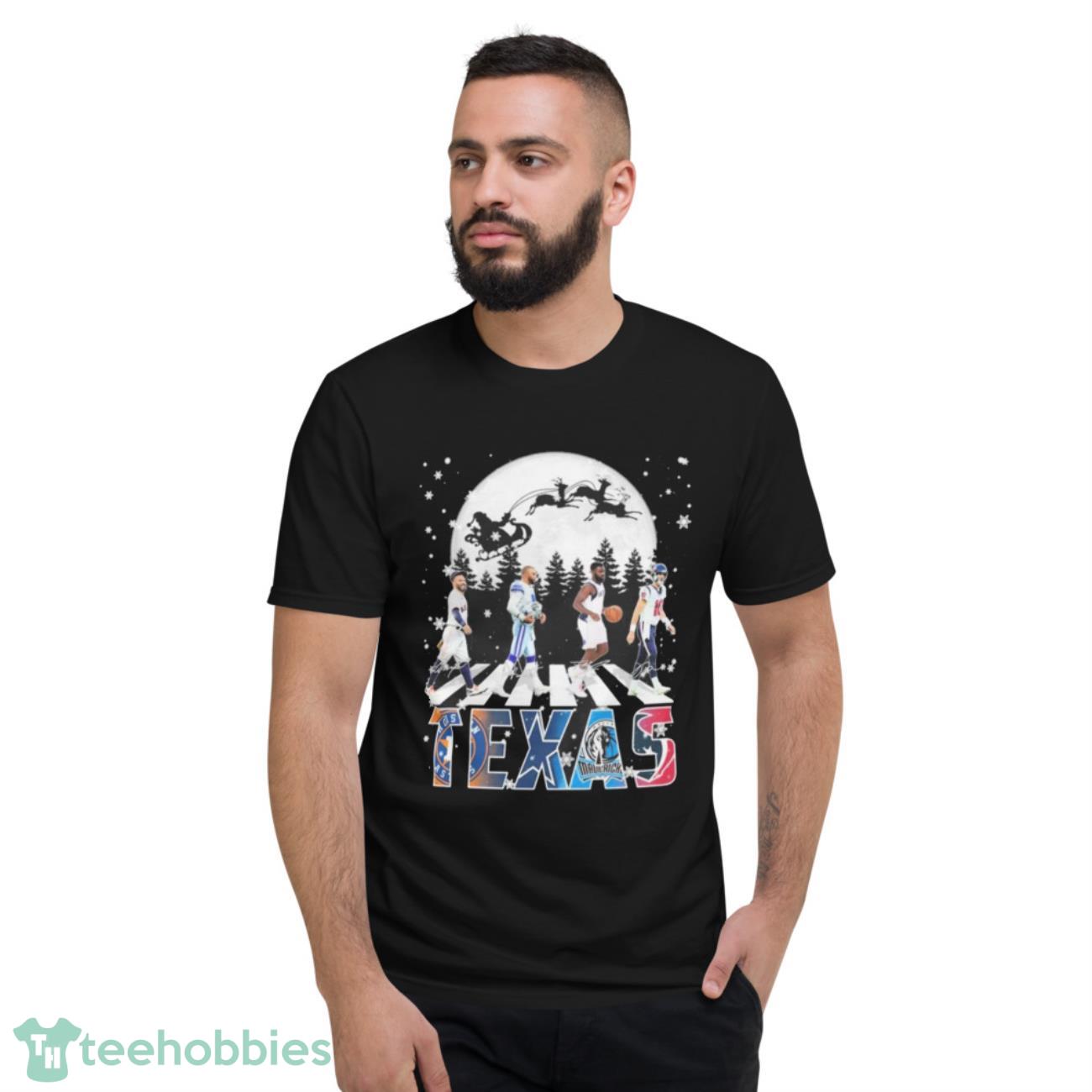 Happy Holidays Christmas Texas Sports Team Abbey Road Signatures Shirt - Short Sleeve T-Shirt