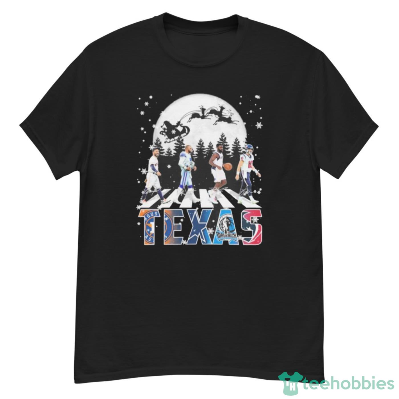 Happy Holidays Christmas Texas Sports Team Abbey Road Signatures Shirt Cute Gift - G500 Men’s Classic T-Shirt