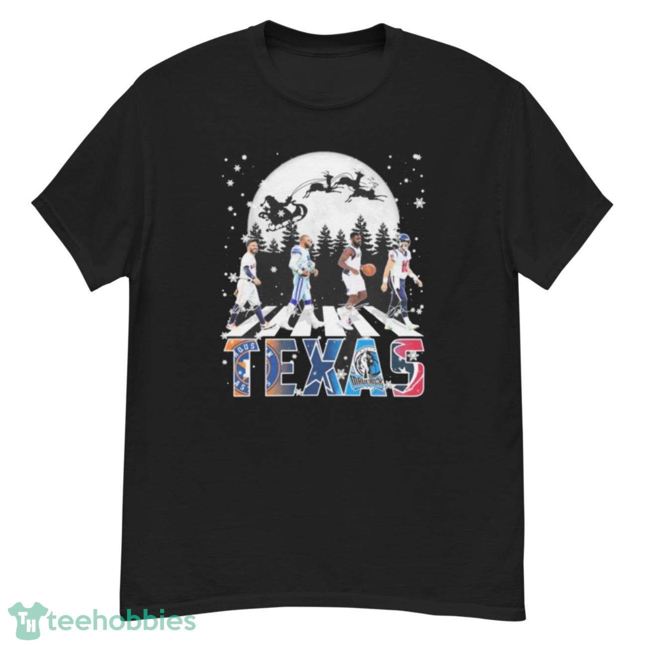 Happy Holidays Christmas Texas Sports Team Abbey Road Signatures Shirt - G500 Men’s Classic T-Shirt