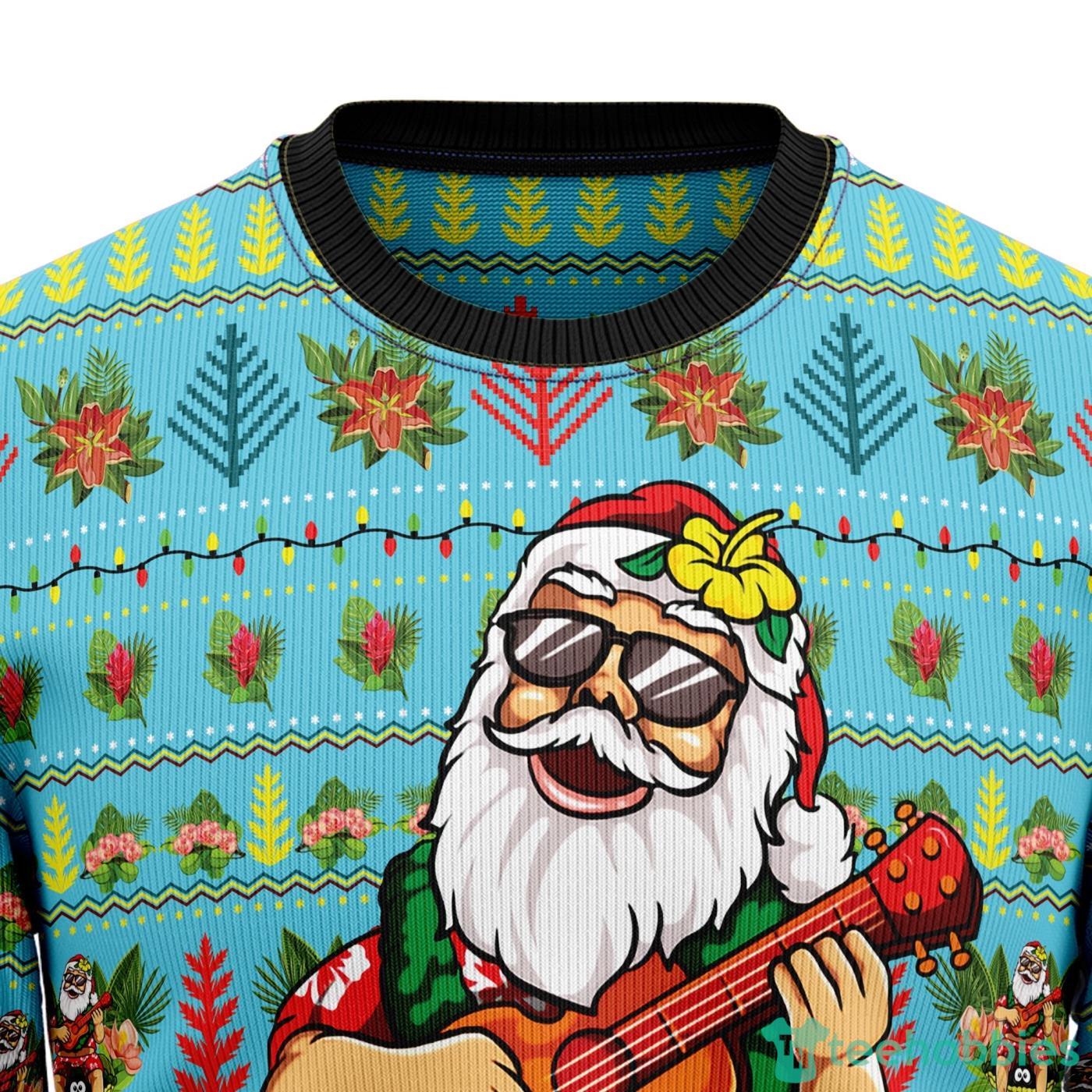 Hawaiian Santa Claus All Over printed Ugly Christmas Sweater image Hawaiian Santa Claus All Over printed Ugly Christmas Sweater Product Photo 2
