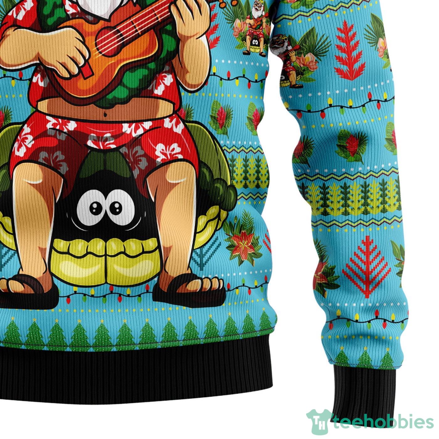 Hawaiian Santa Claus All Over printed Ugly Christmas Sweater Product Photo 4 Hawaiian Santa Claus All Over printed Ugly Christmas Sweater Product Photo 4