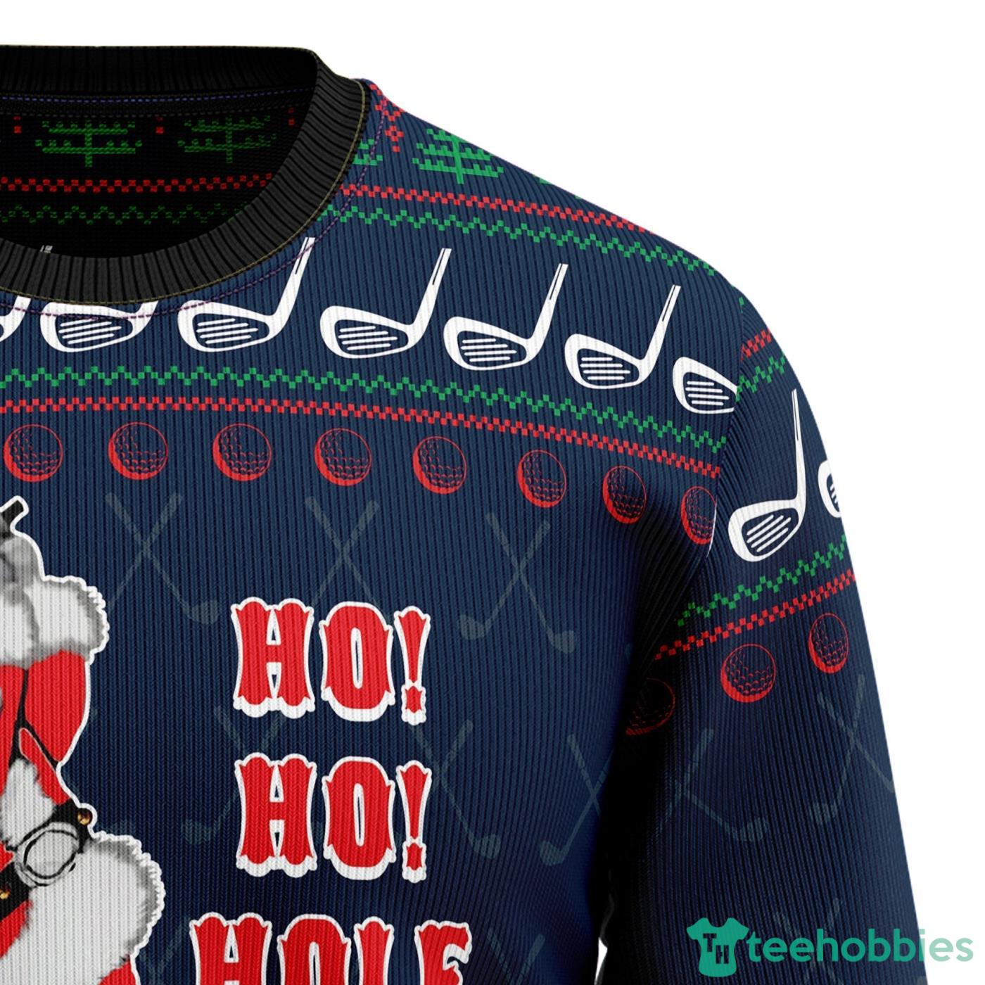 Ho Ho Hole In One All Over printed Ugly Christmas Sweater Product Photo 3 Ho Ho Hole In One All Over printed Ugly Christmas Sweater Product Photo 3
