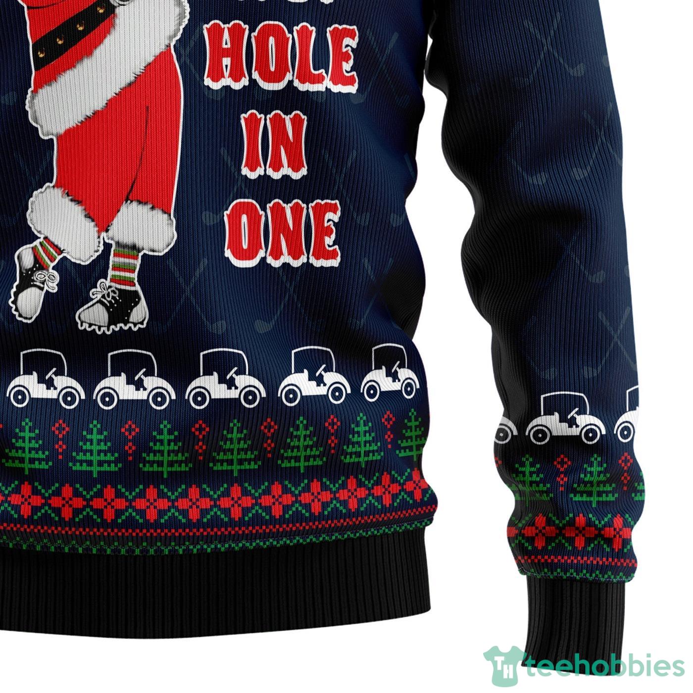 Ho Ho Hole In One All Over printed Ugly Christmas Sweater Product Photo 4 Ho Ho Hole In One All Over printed Ugly Christmas Sweater Product Photo 4