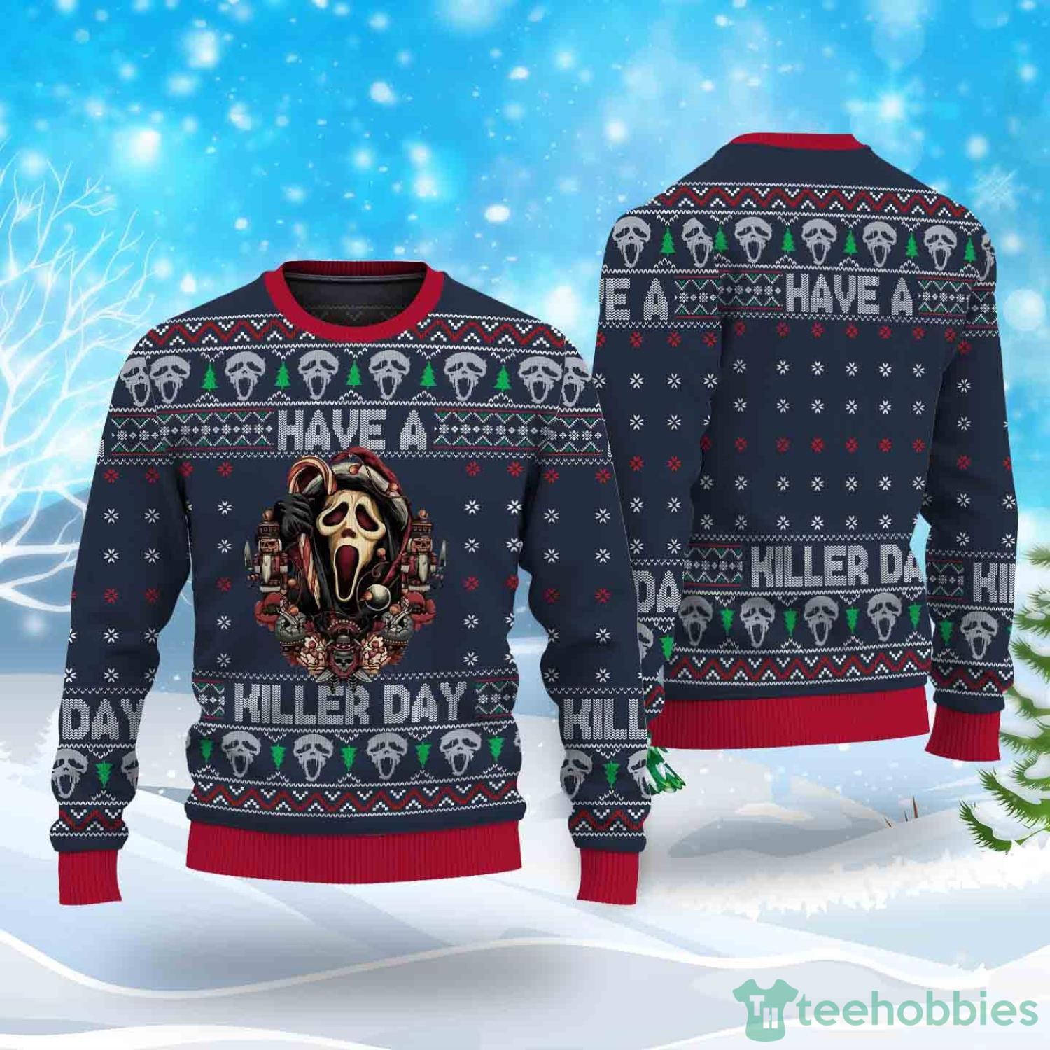 Horror Ghostface Halloween Sweater Christmas Family Gift Product Photo 1