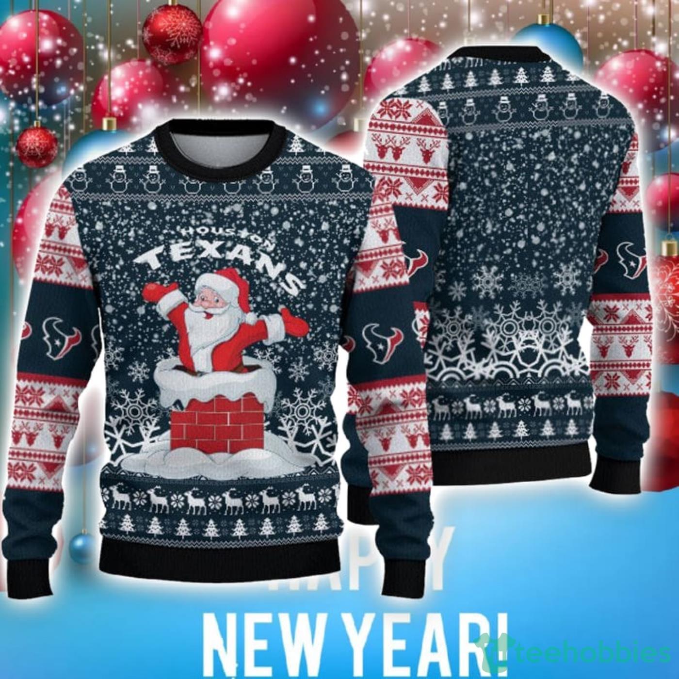 Houston Texans Christmas Santa Claus Pattern Special Trend Ugly Christmas Sweater Product Photo 1