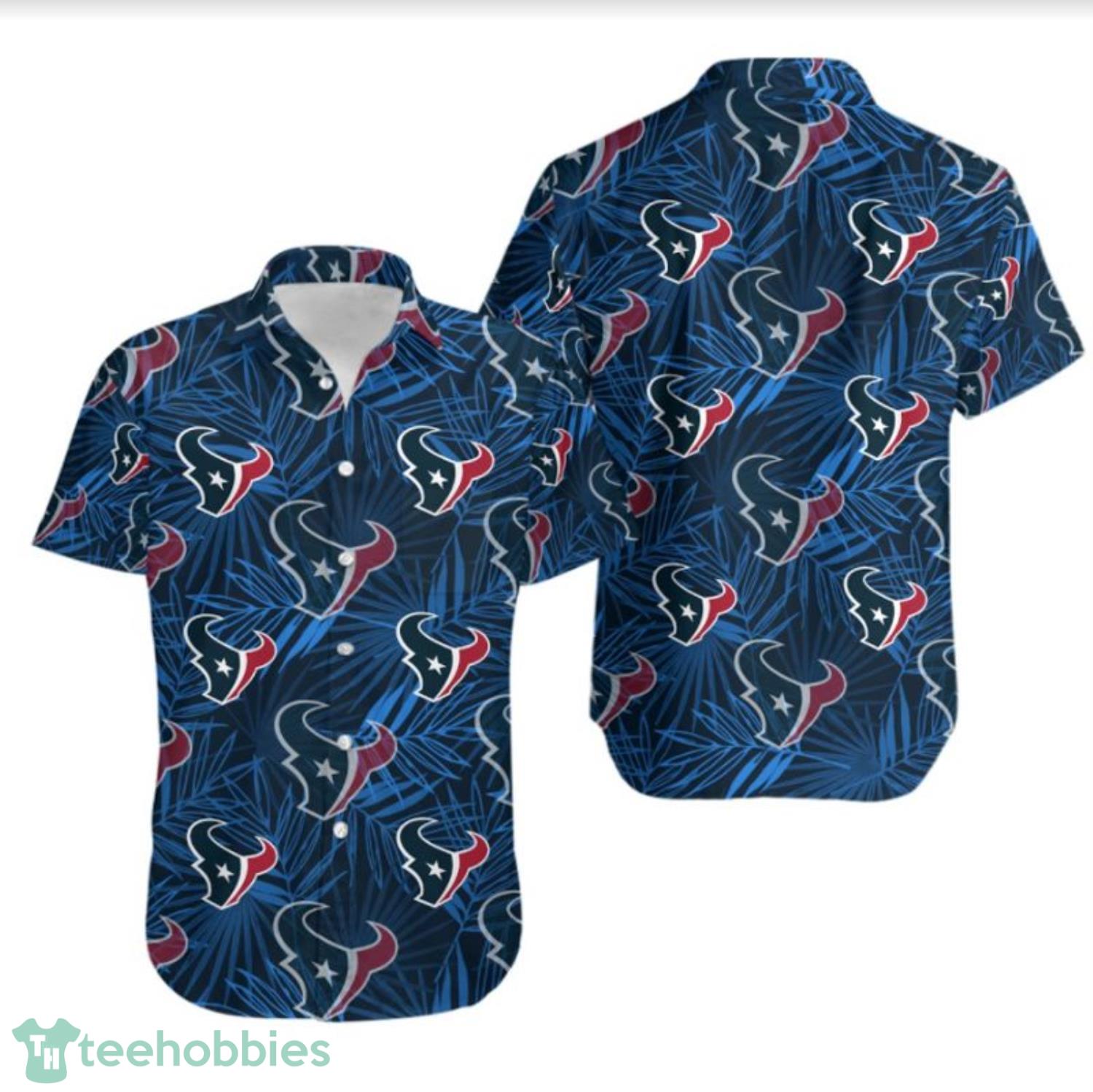Houston Texans Leaf and Logo Limited Edition Hawaiian Shirt For Fans Product Photo 1