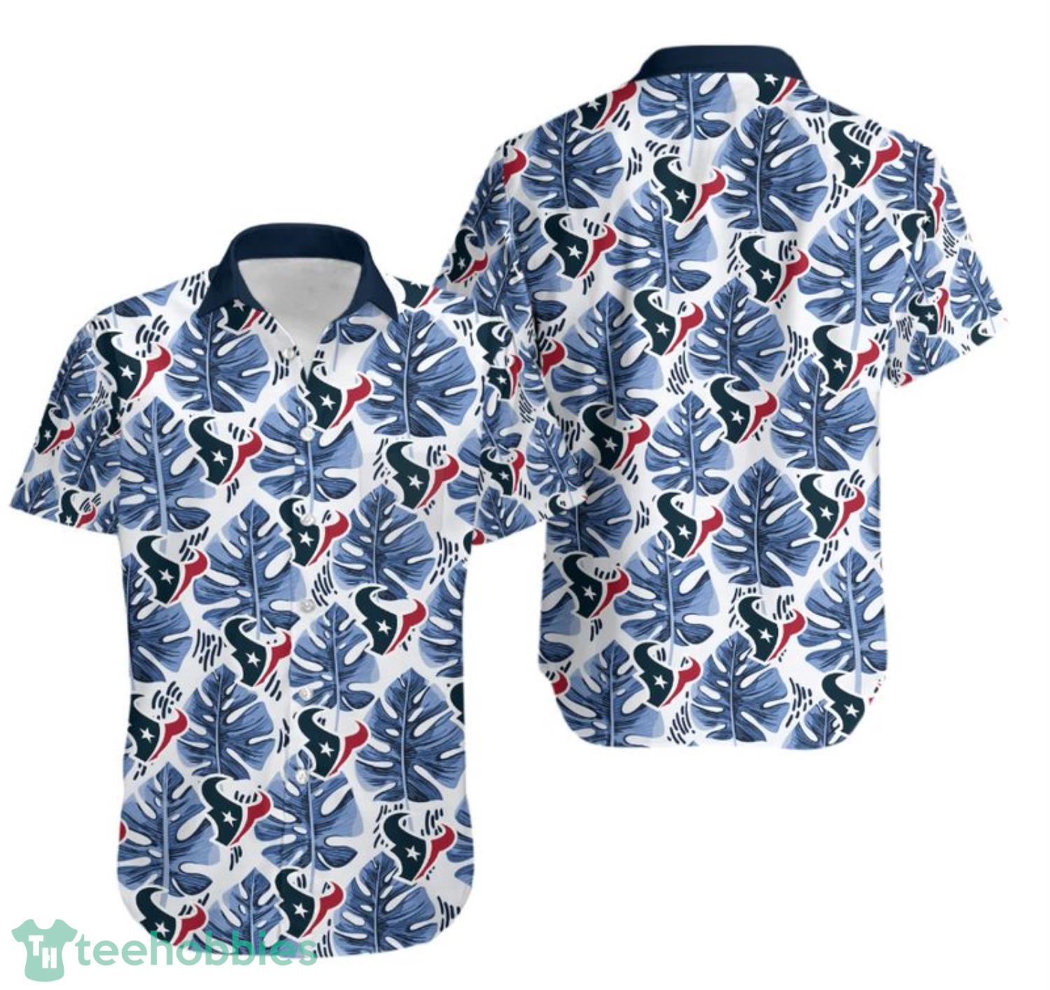 Houston Texans Leaf Tropical Style Summer Hawaiian Shirt For Fans Product Photo 1