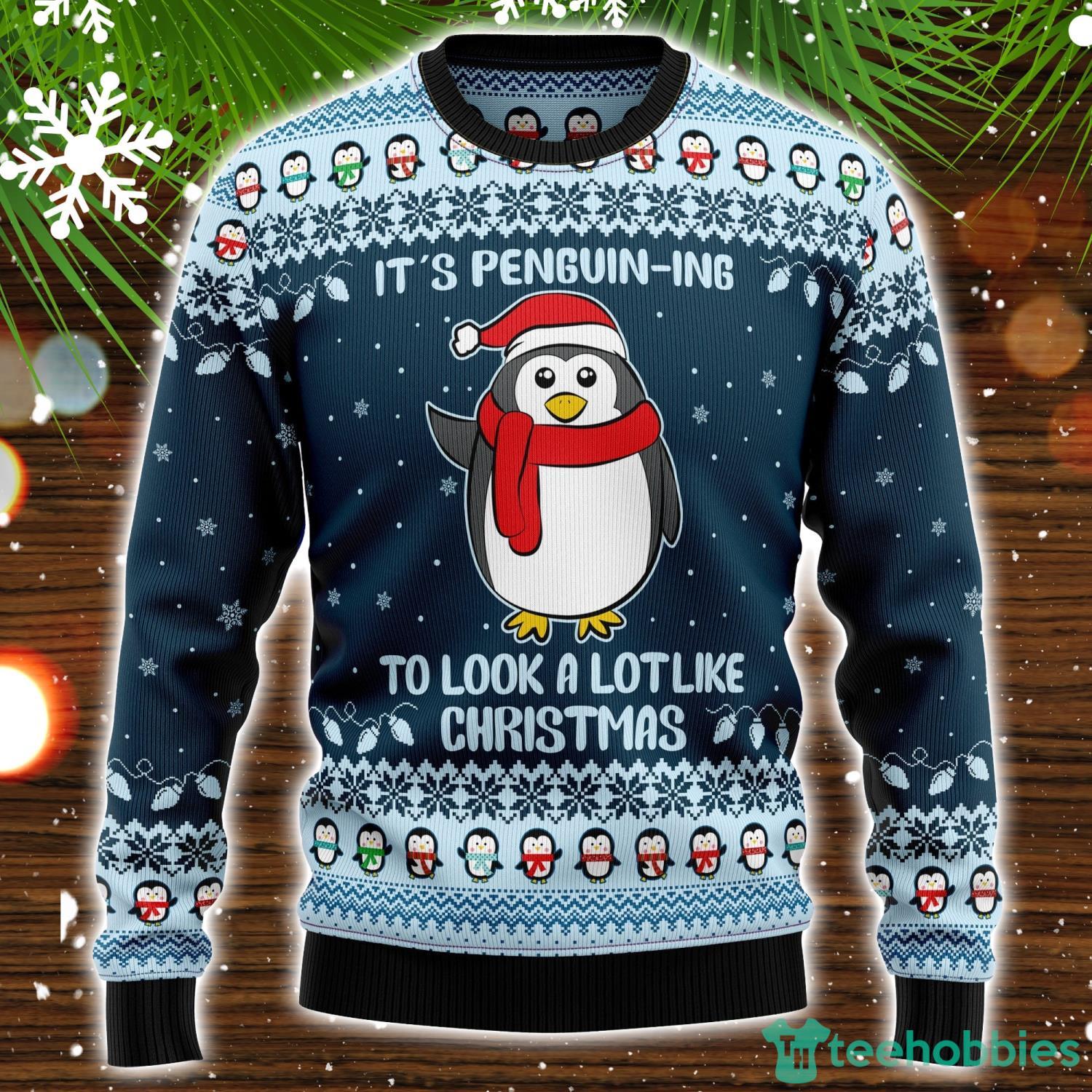 It's Penguin ing Ugly Christmas Sweater Christmas Holiday Gift image It's Penguin-ing Ugly Christmas Sweater Christmas Holiday Gift Product Photo 1