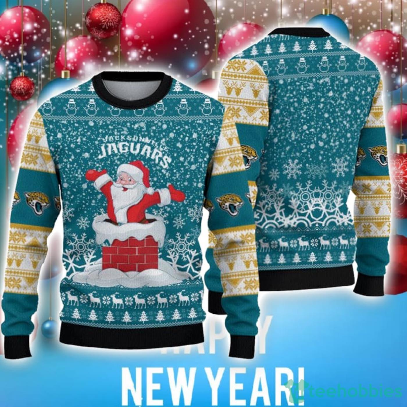 Jacksonville Jaguars Christmas Santa Claus Pattern Special Trend Ugly Christmas Sweater Product Photo 1