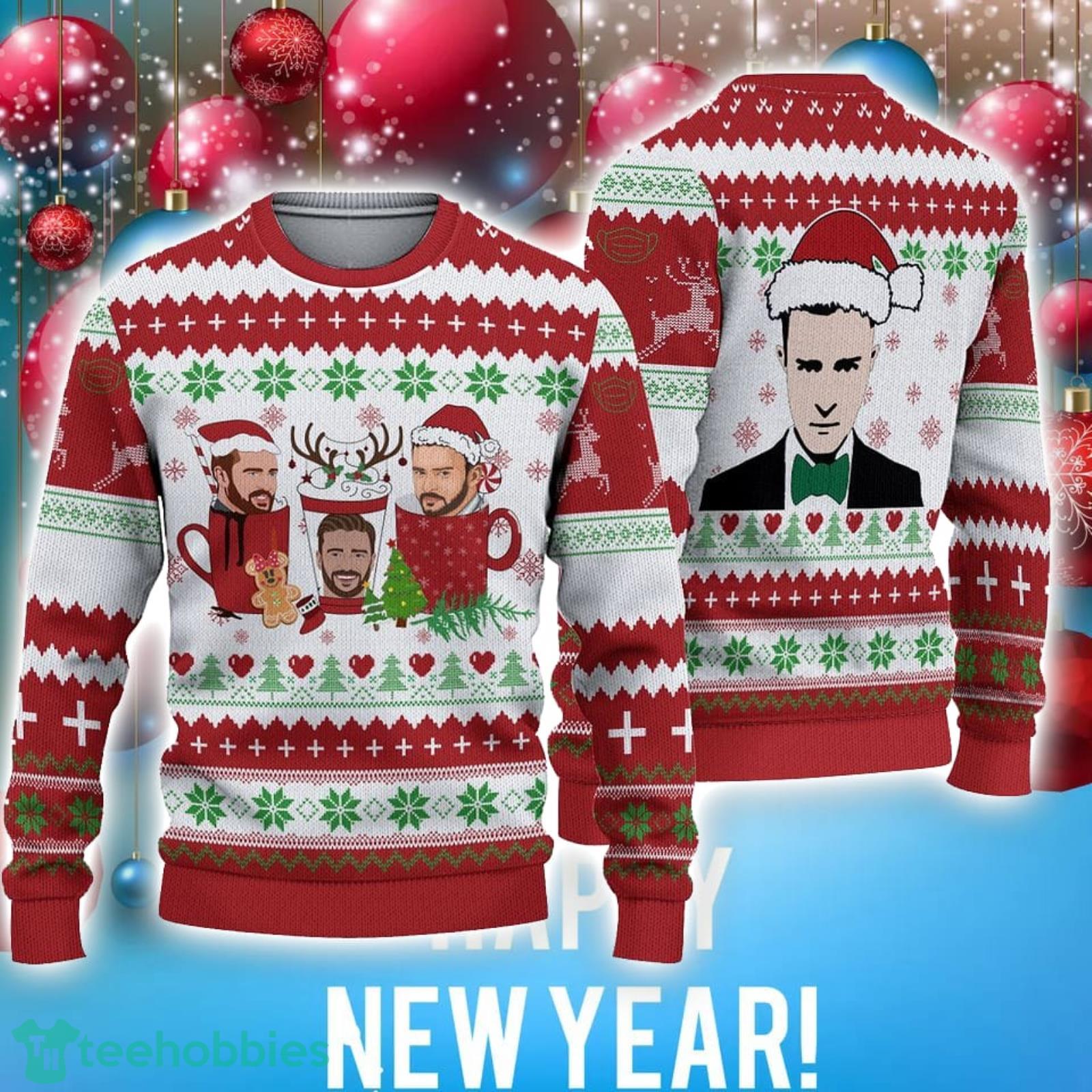 Justin Timberlake Christmas Ugly Sweater Unisex Gift Product Photo 1 Justin Timberlake Christmas Ugly Sweater Unisex Gift Product Photo 1