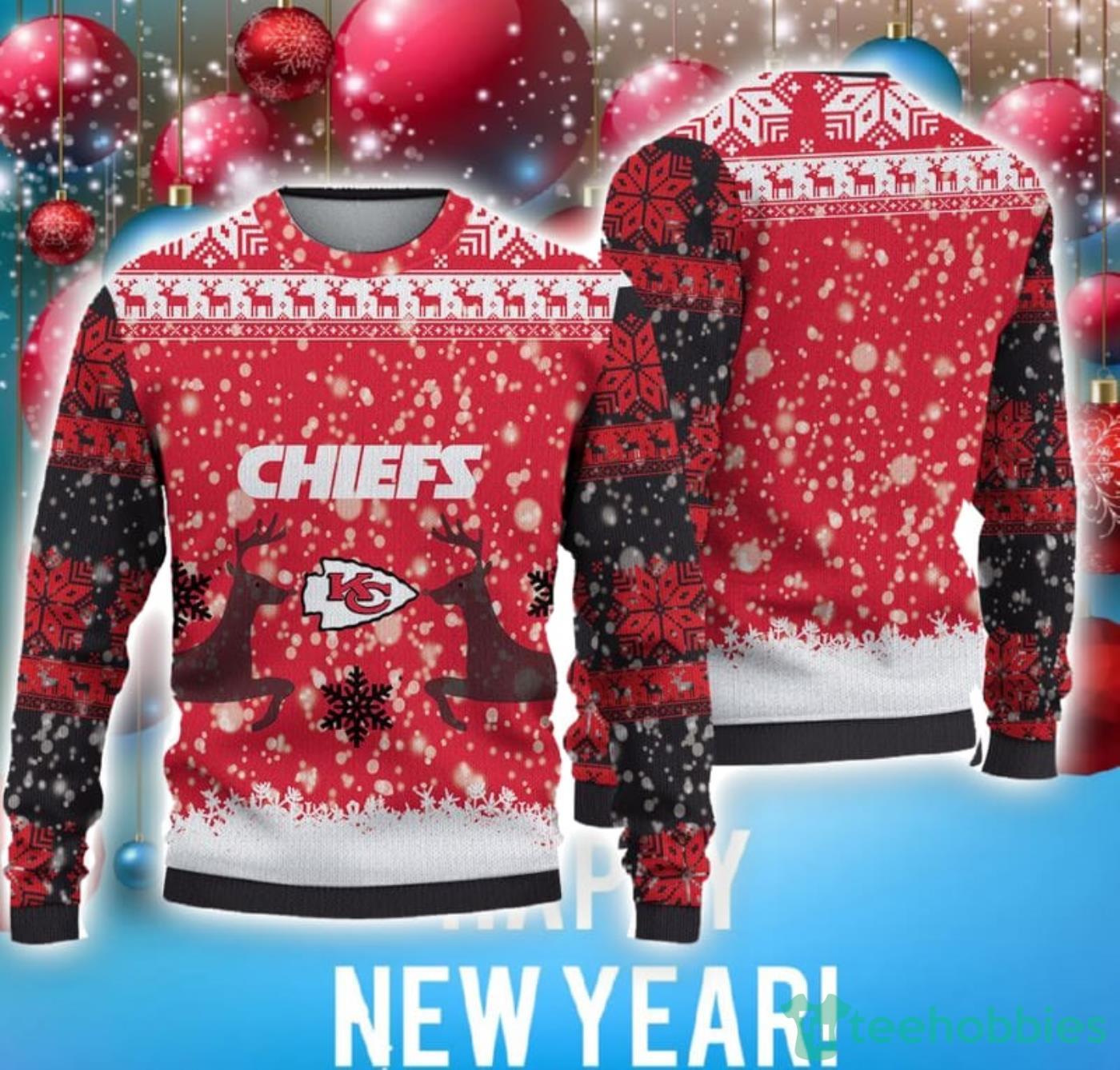 Kansas City Chiefs Christmas Reindeer Special Trend Ugly Christmas Sweater Product Photo 1