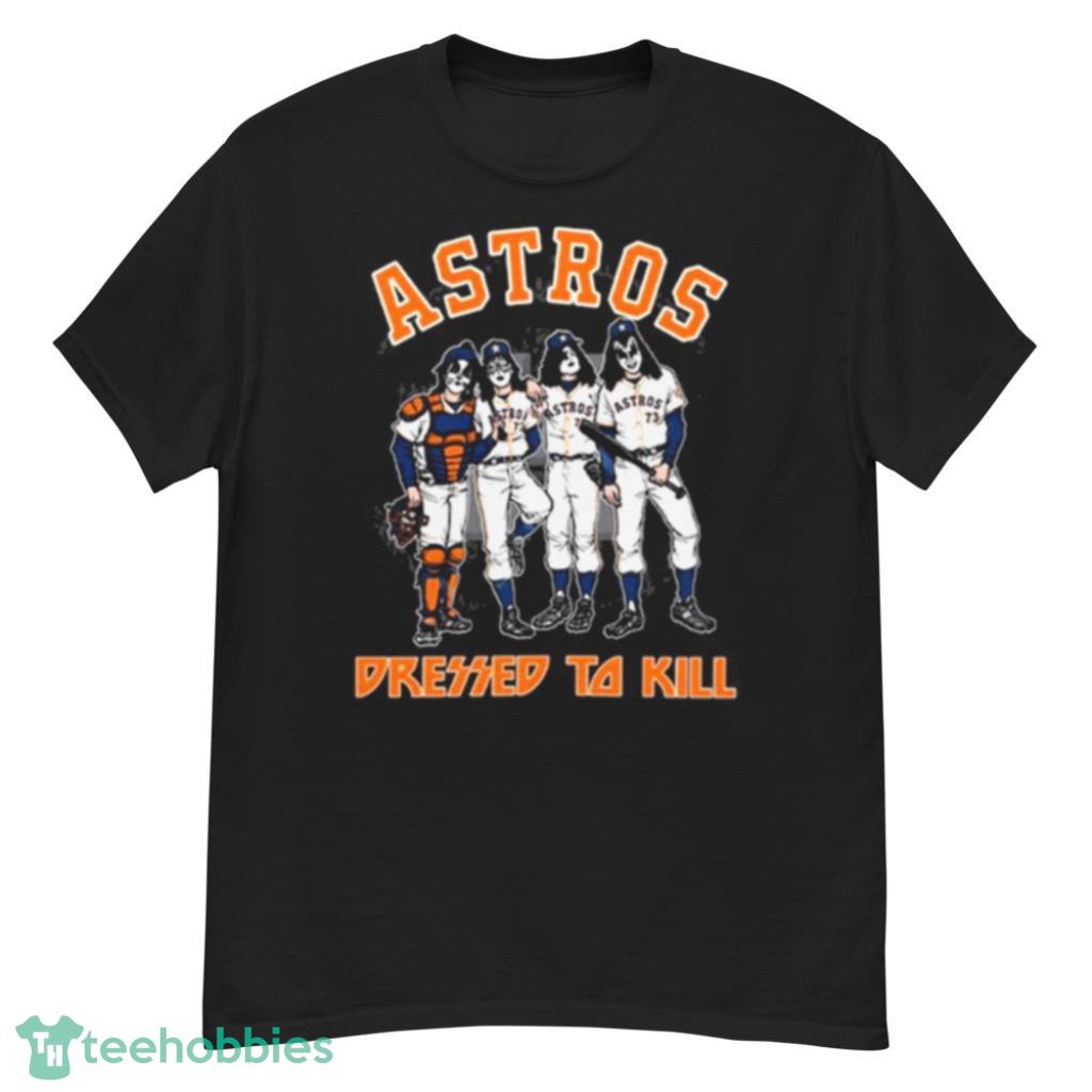 Kiss Band Houston Astros Pressed To Kill Shirt Product Photo 1