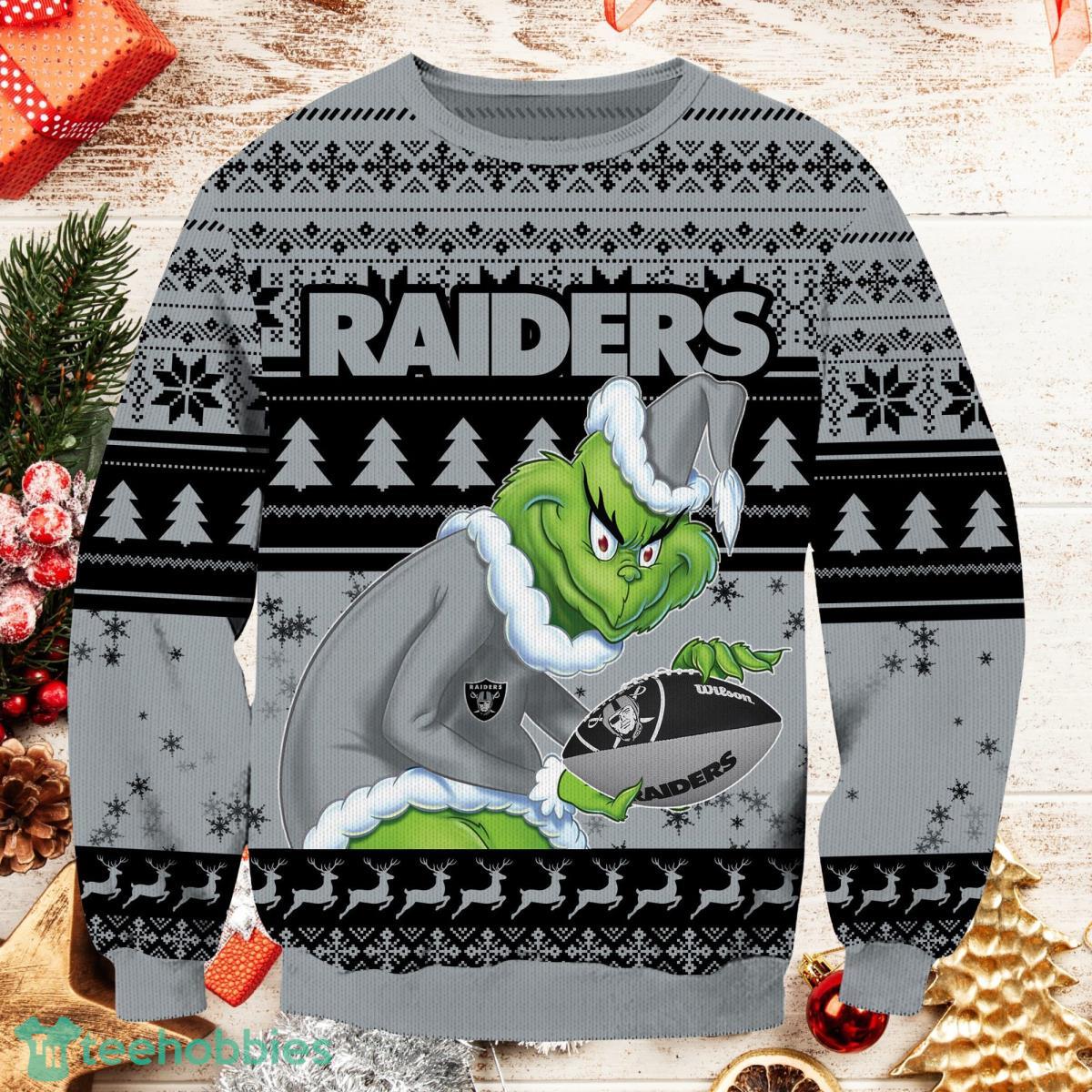 Las Vegas Raiders Knitted Ugly Christmas Sweater AOP Gift For Men And Women  - Limotees