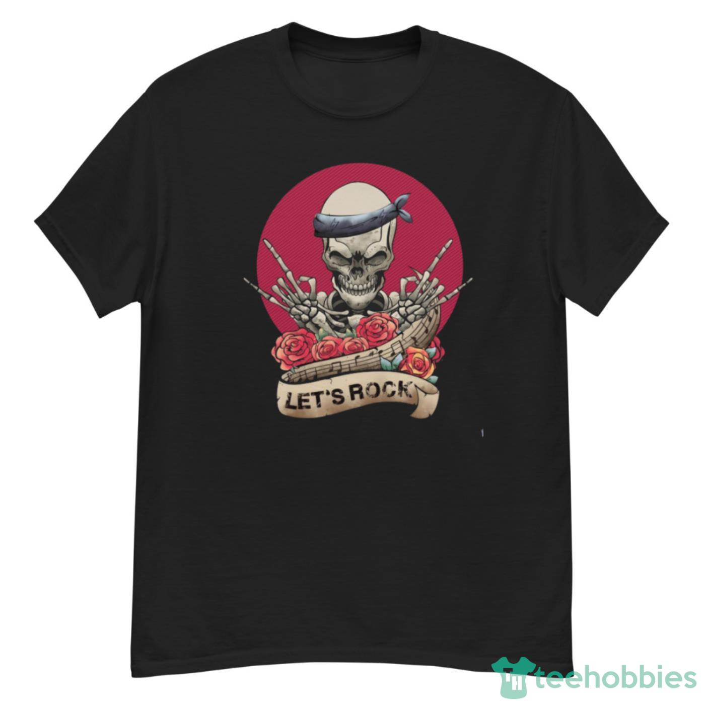 Lets Rock Rock&Roll Skeleton Vintage T-Shirt Cute Gift, Let's Rock Shirt Cute Gift - G500 Men’s Classic T-Shirt