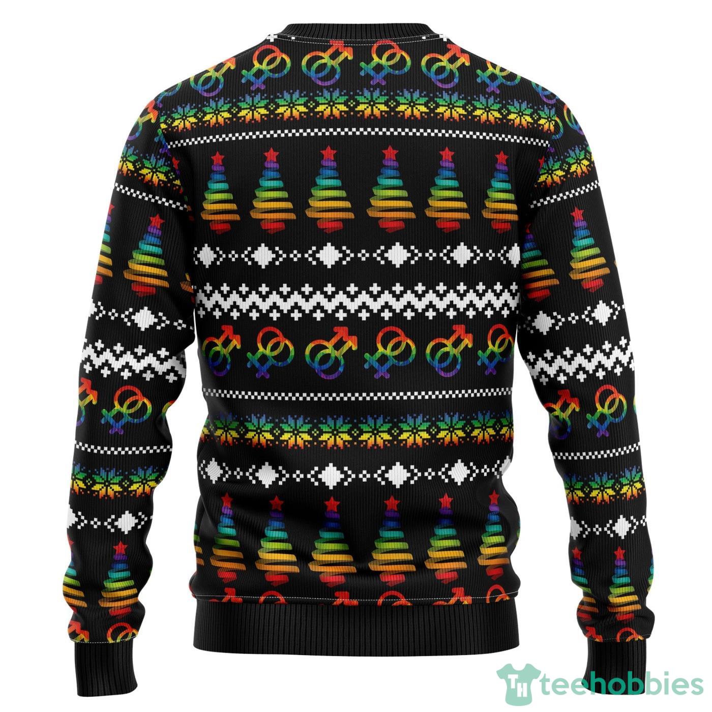 LGBT Whiskey Straight All Over printed Ugly Christmas Sweater Product Photo 2
